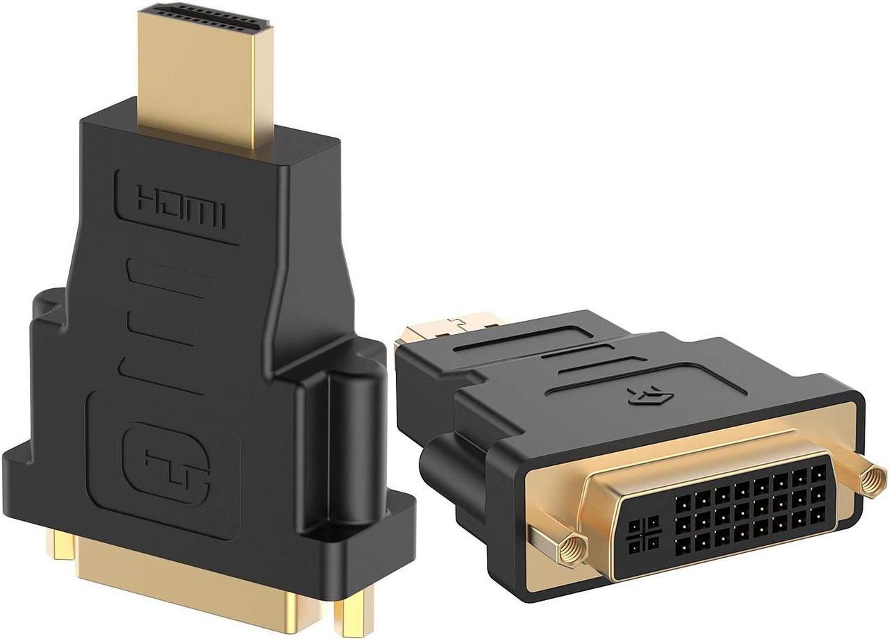 2-Pack HDMI (Male) to DVI (Female) Adapter (Black)