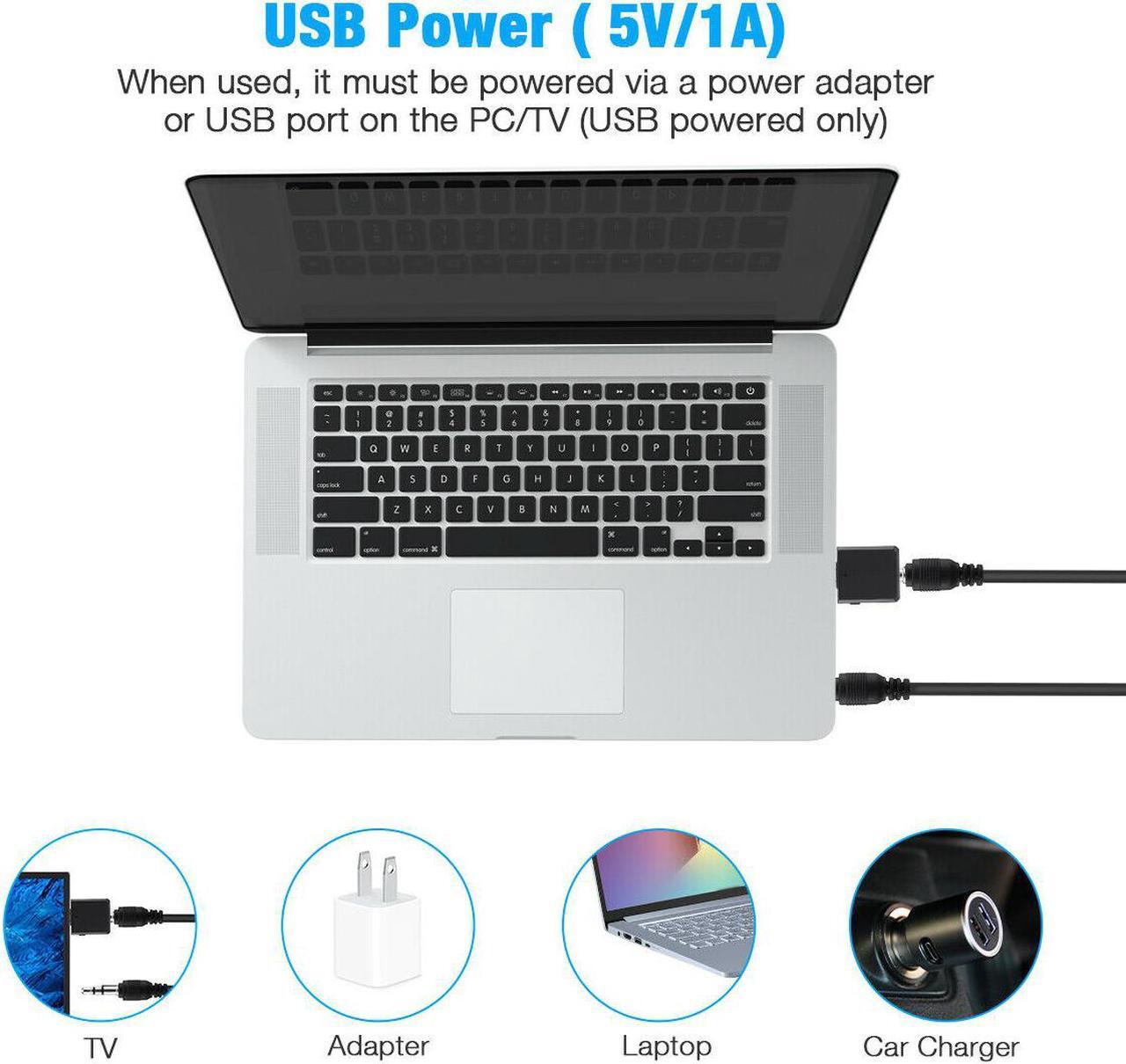 Alt view image 6 of 6 - 3 in 1 USB Bluetooth 5.0 Audio Transmitter Receiver Adapter For TV PC Car Grace