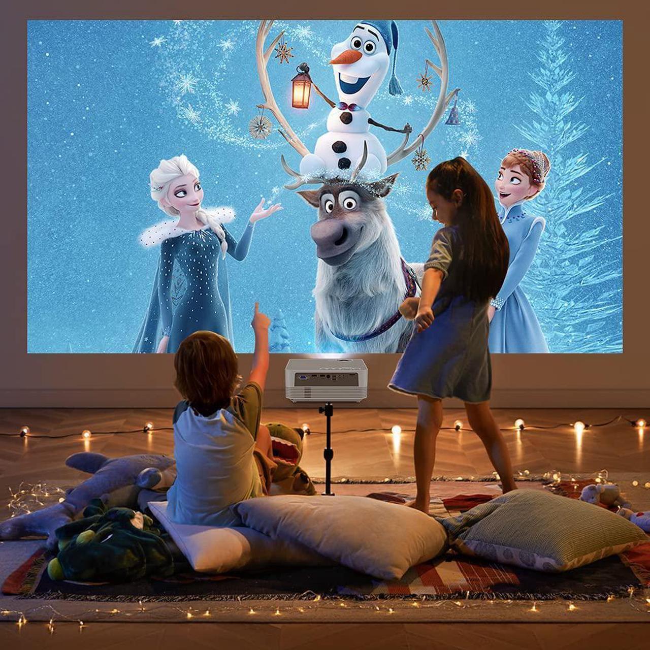 Alt view image 7 of 7 - Native 1080P WiFi Bluetooth Projector, DBPOWER 9500L Full HD Outdoor Movie Projector Support iOS/Android Sync Screen&Zoom, Home Theater Video Projector Compatible w/PC/DVD/TV/Carrying Case Included
