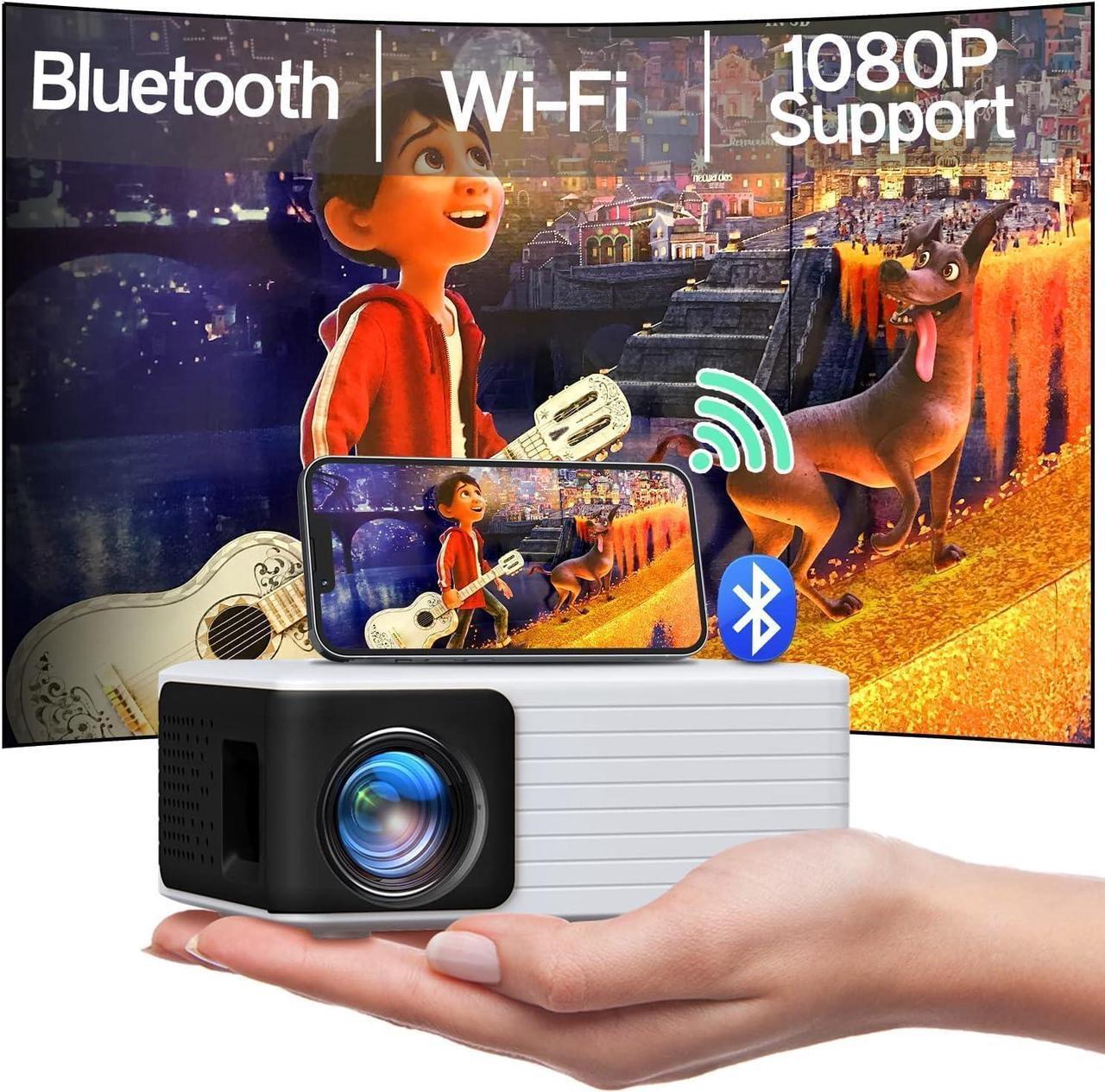 Main image of Mini Projector with WiFi Bluetooth, Portable Projector Full HD 1080P Support, YOTON Video Projector for Home Theater, Compatible with PC/Tablet/Fire Stick/iOS and Android Phone Projector
