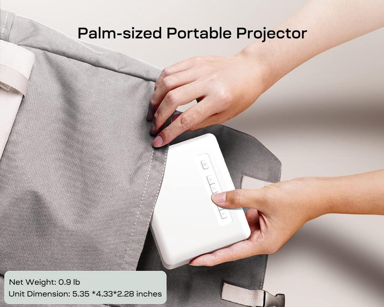 Alt view image 2 of 7 - Mini Projector with WiFi Bluetooth, Portable Projector Full HD 1080P Support, YOTON Video Projector for Home Theater, Compatible with PC/Tablet/Fire Stick/iOS and Android Phone Projector
