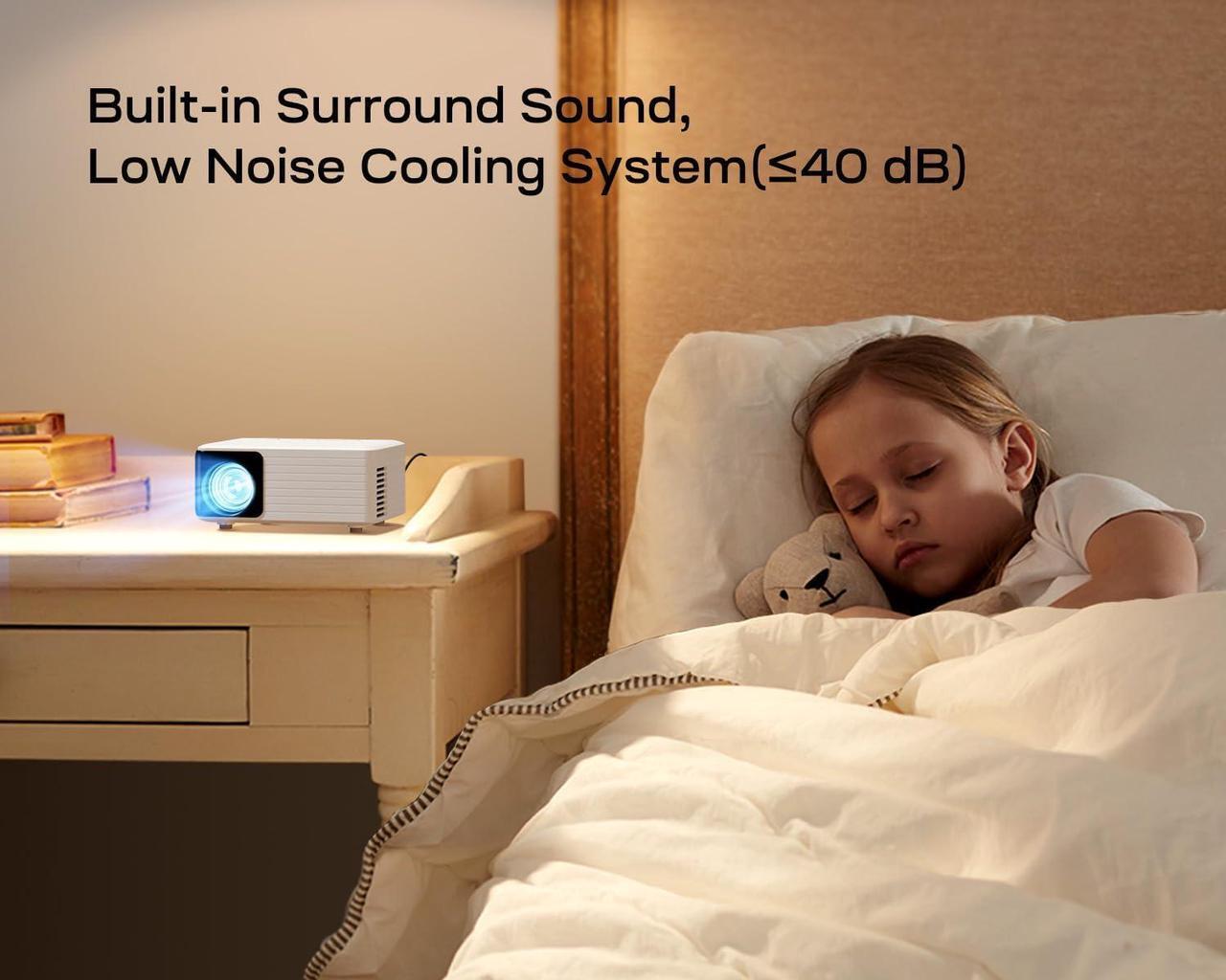 Alt view image 7 of 7 - Mini Projector with WiFi Bluetooth, Portable Projector Full HD 1080P Support, YOTON Video Projector for Home Theater, Compatible with PC/Tablet/Fire Stick/iOS and Android Phone Projector