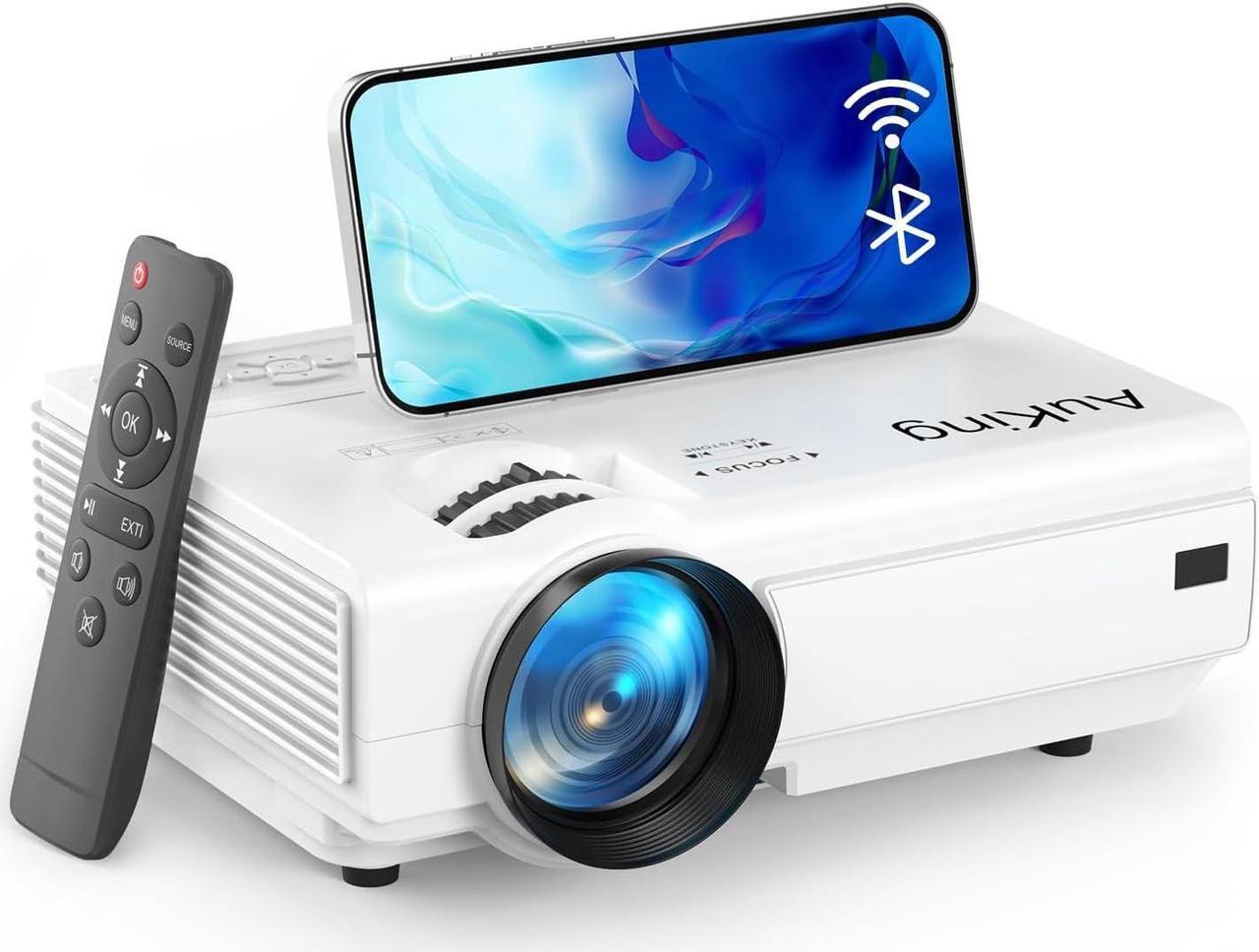 Main image of AuKing Projector with WiFi and Bluetooth, 2024 Upgraded Mini Projector, Full HD 1080P Home Theater Video Projector, Compatible with HDMI/USB/AV/Smartphone/TV Box/Laptop