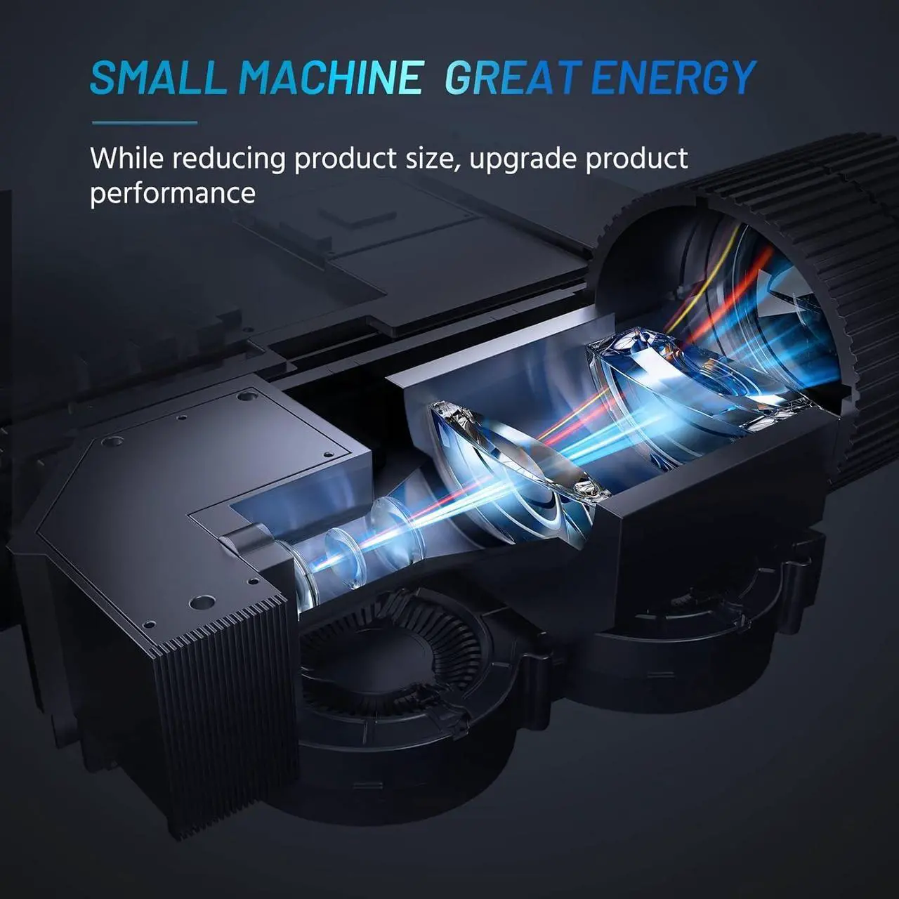 Alt view image 3 of 7 - Mini Projector for iPhone, ELEPHAS 2023 Upgraded 1080P HD Projector, 8000L Portable Projector with Tripod and Carry Bag, Movie Projector Compatible with Android/iOS/Windows/TV Stick/HDMI/USB