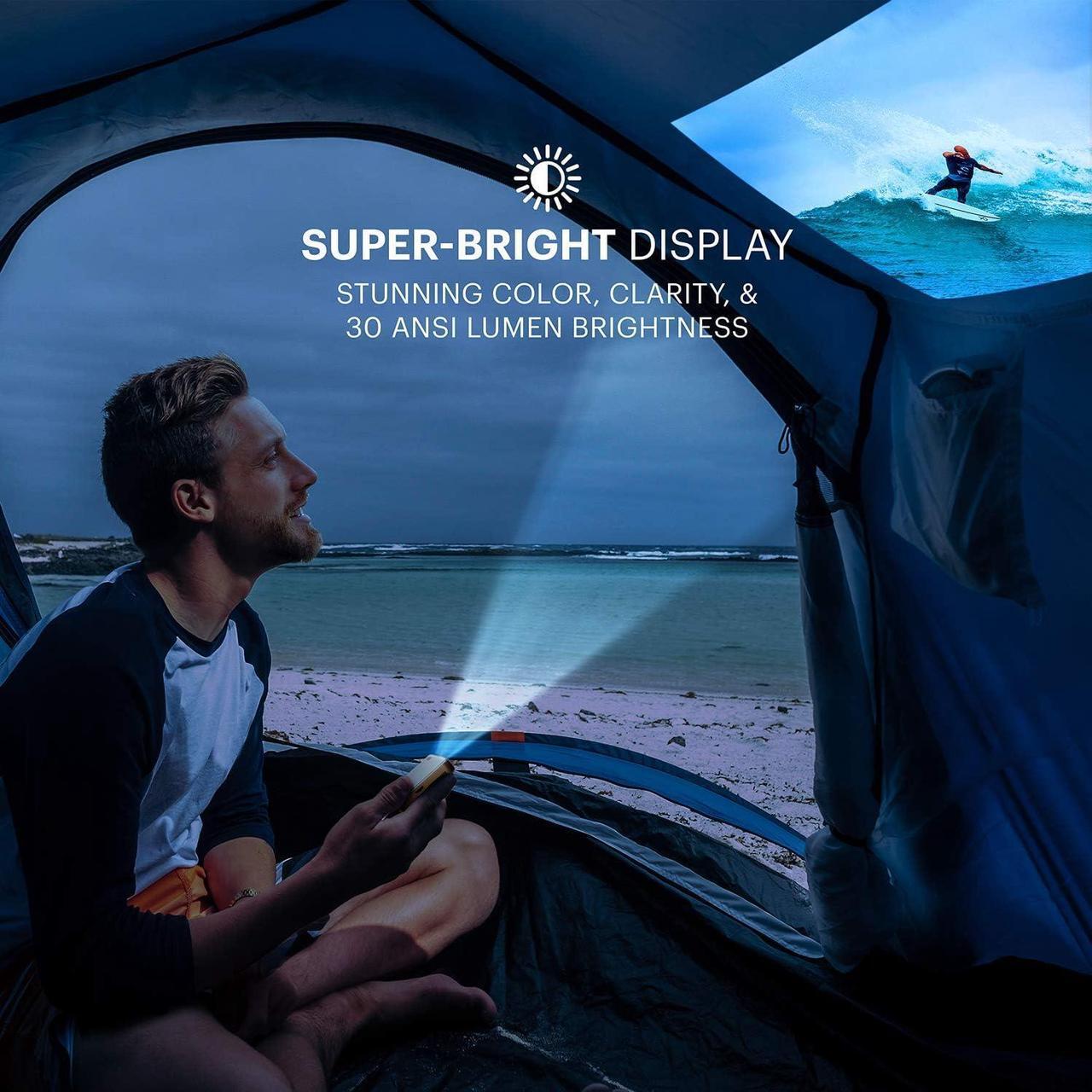 Alt view image 4 of 6 - Kodak Ultra Mini Portable Projector - HD 1080p support LED DLP Rechargeable Pico Projector - 100" Display, Built-in Speaker - HDMI, USB and Micro SD - Compatible with iPhone iPad, Android Phones