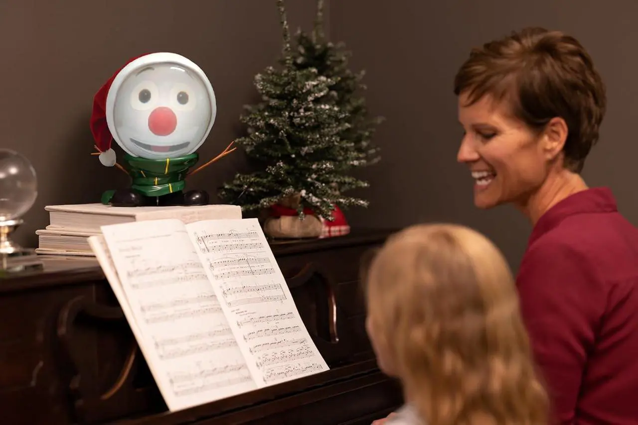 Alt view image 6 of 7 - Animated Snowman with Built in Projector & Speaker Plug'n Play
