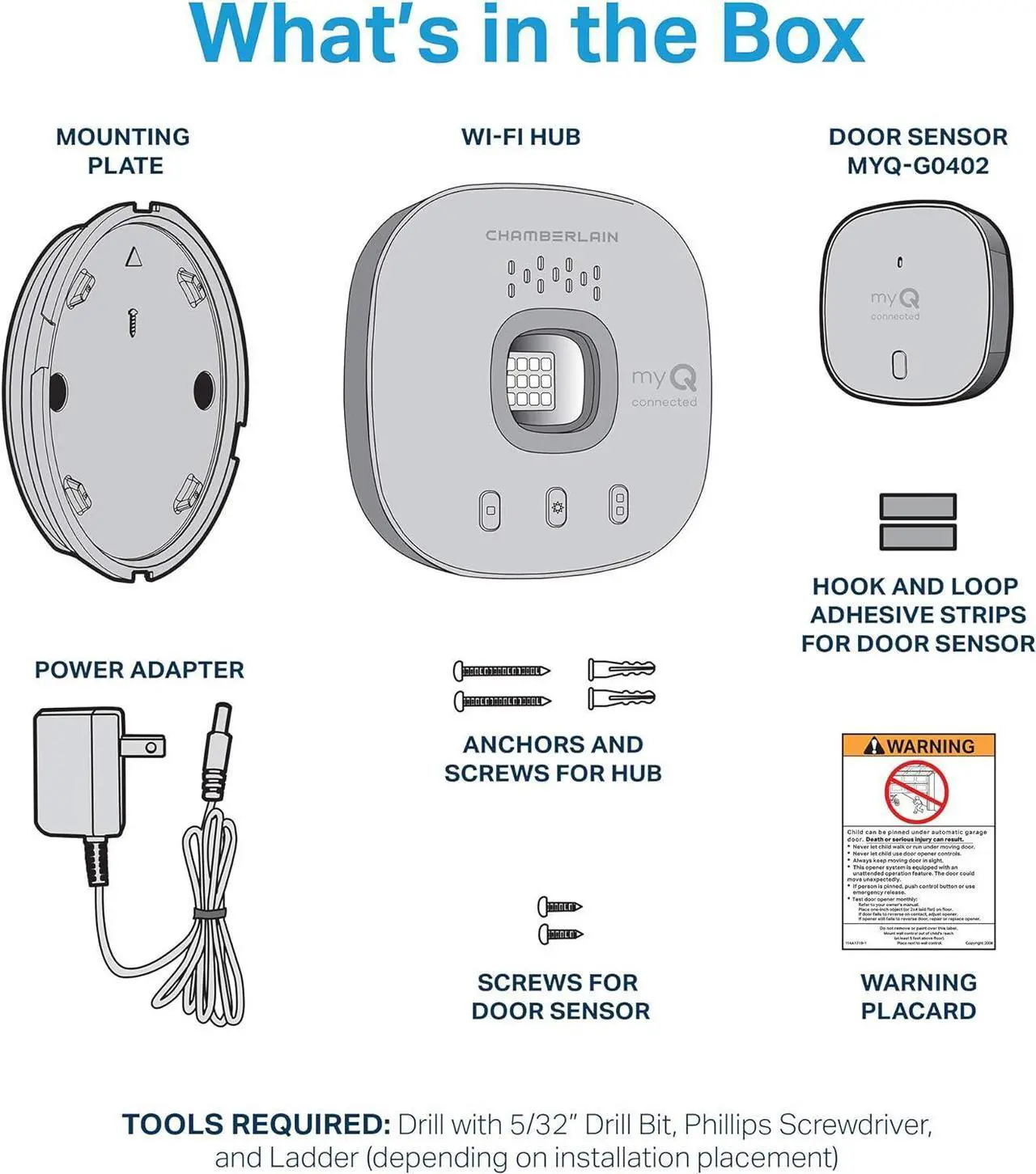 Alt view image 7 of 7 - Smart Garage Control - Wireless Garage Hub and Sensor with Wifi & Bluetooth - Smartphone Controlled, myQ-G0401-ES, White