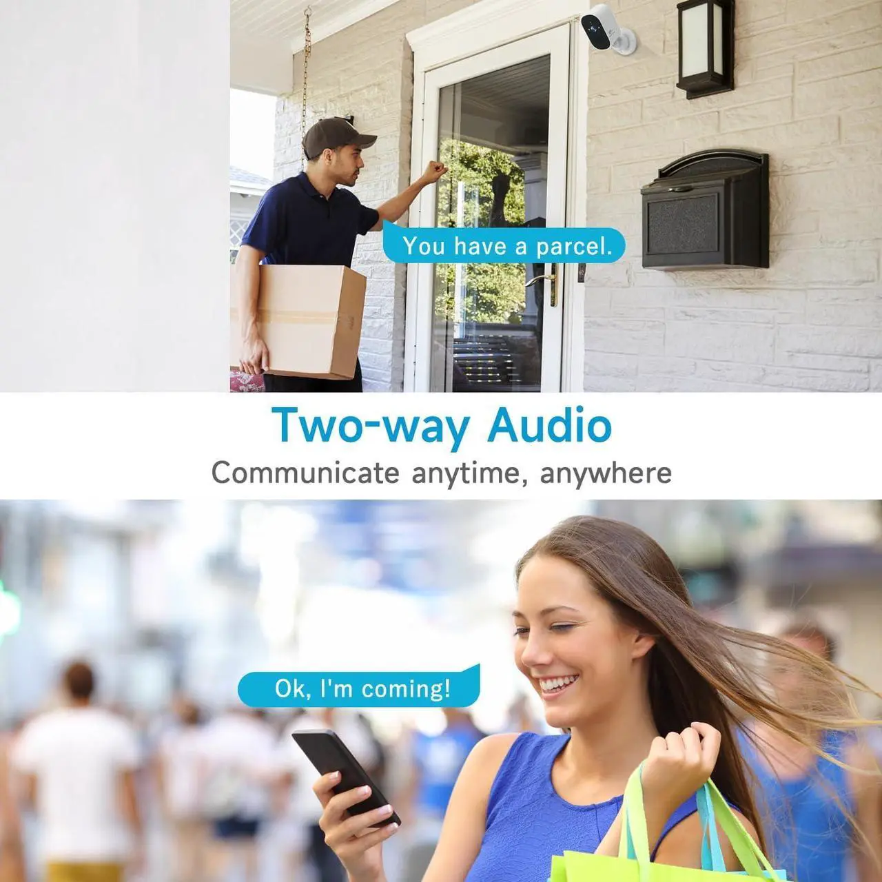 Alt view image 7 of 7 - 2PCS 4MP Security Cameras Wireless Outdoor, 2.5K WiFi Indoor Home Security Cameras with PIR Motion Detection, 2.4GHz WiFi, 2-Way Talk, Color Night Vision, Cloud/SD, Waterproof, Alarm Push