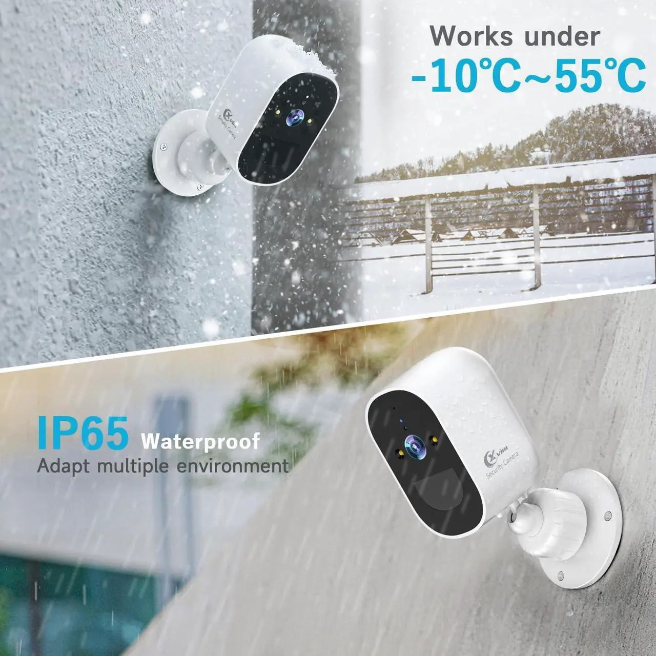 Alt view image 5 of 7 - 2PCS 4MP Security Cameras Wireless Outdoor, 2.5K WiFi Indoor Home Security Cameras with PIR Motion Detection, 2.4GHz WiFi, 2-Way Talk, Color Night Vision, Cloud/SD, Waterproof, Alarm Push