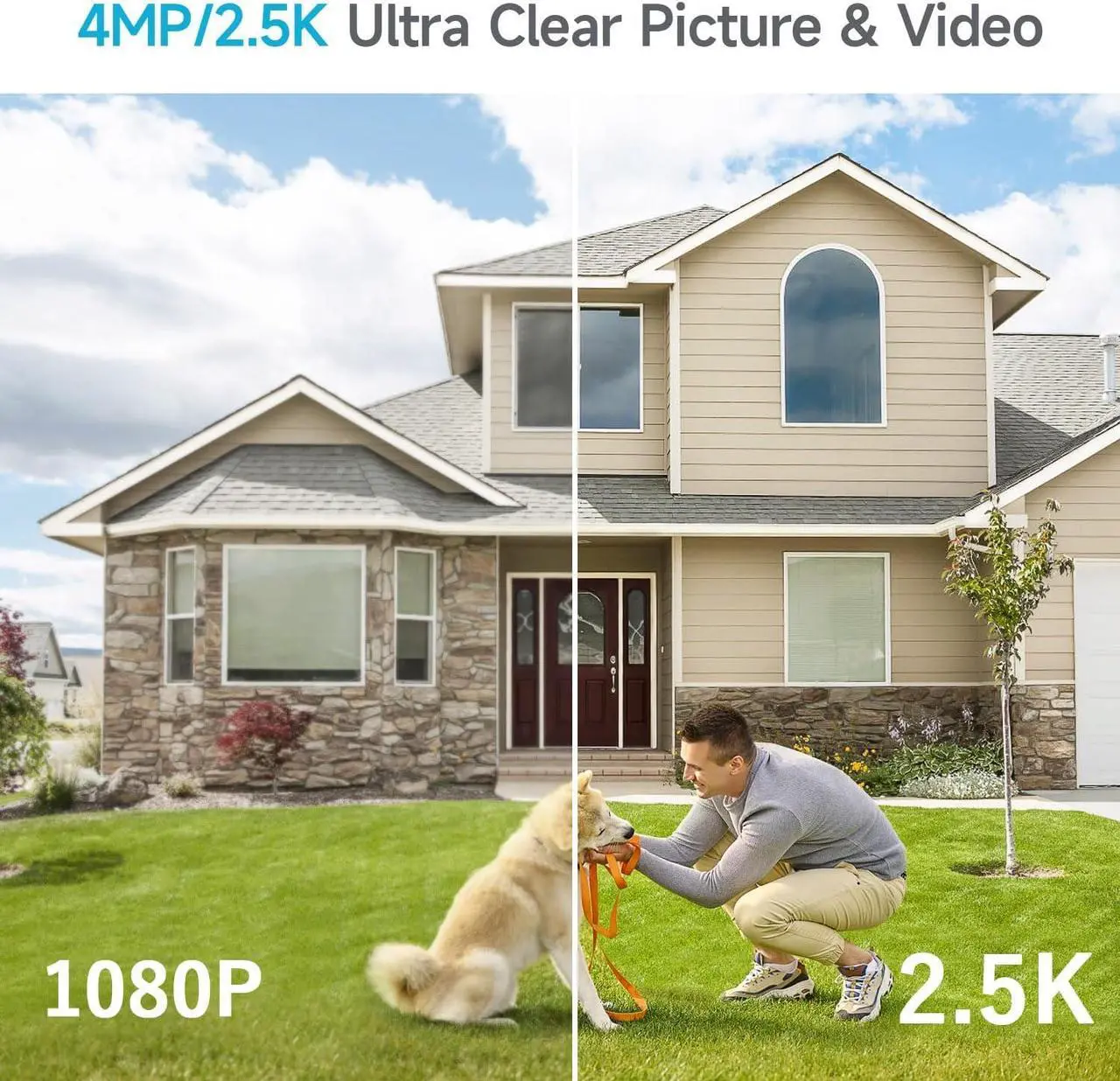 Alt view image 6 of 7 - 2PCS 4MP Security Cameras Wireless Outdoor, 2.5K WiFi Indoor Home Security Cameras with PIR Motion Detection, 2.4GHz WiFi, 2-Way Talk, Color Night Vision, Cloud/SD, Waterproof, Alarm Push