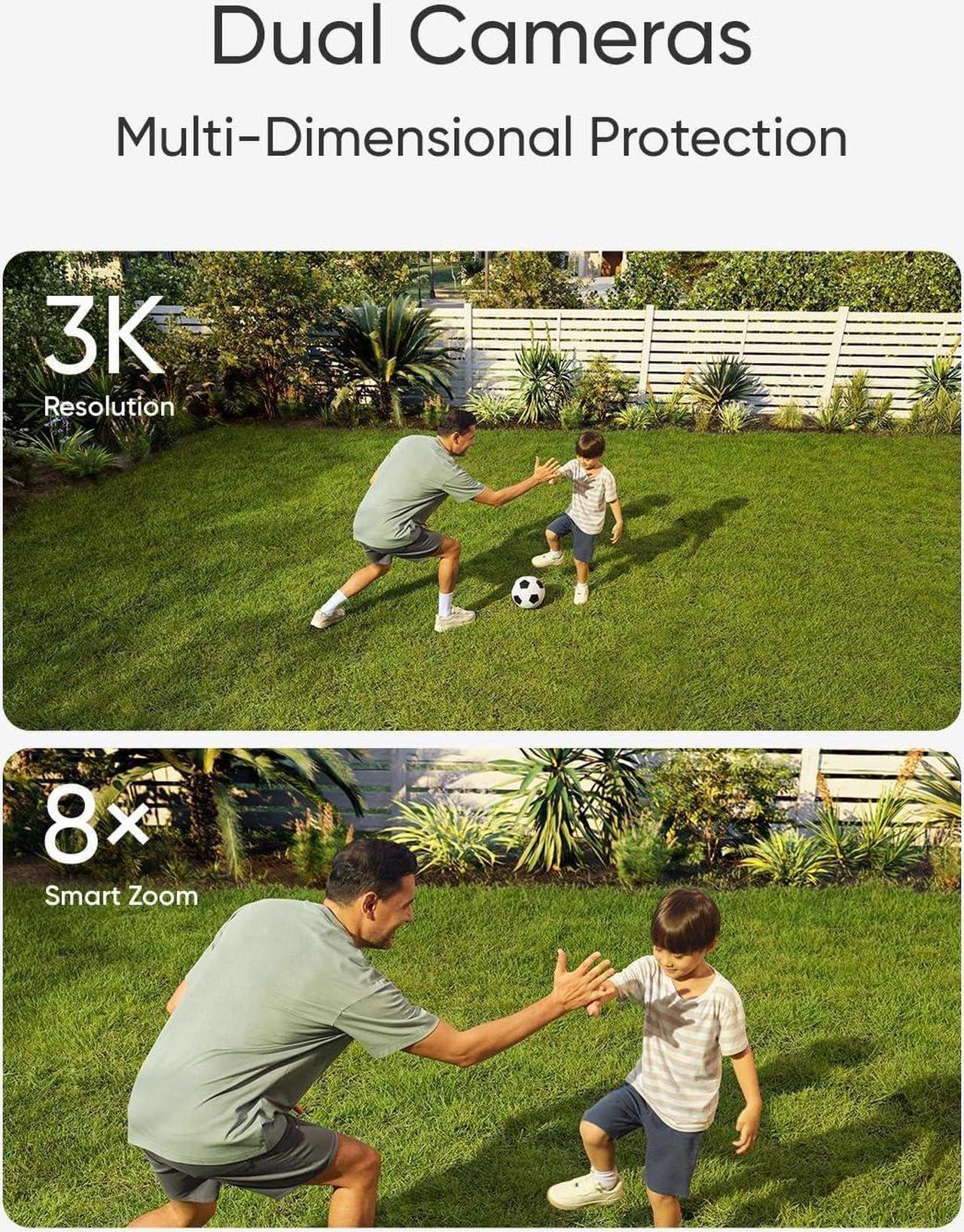 Alt view image 3 of 7 - eufy Security Outdoor Cam E210, All-in-One Security Camera with 1080p Resolution Floodlight Camera E340 Wired, 360° Pan and Tilt