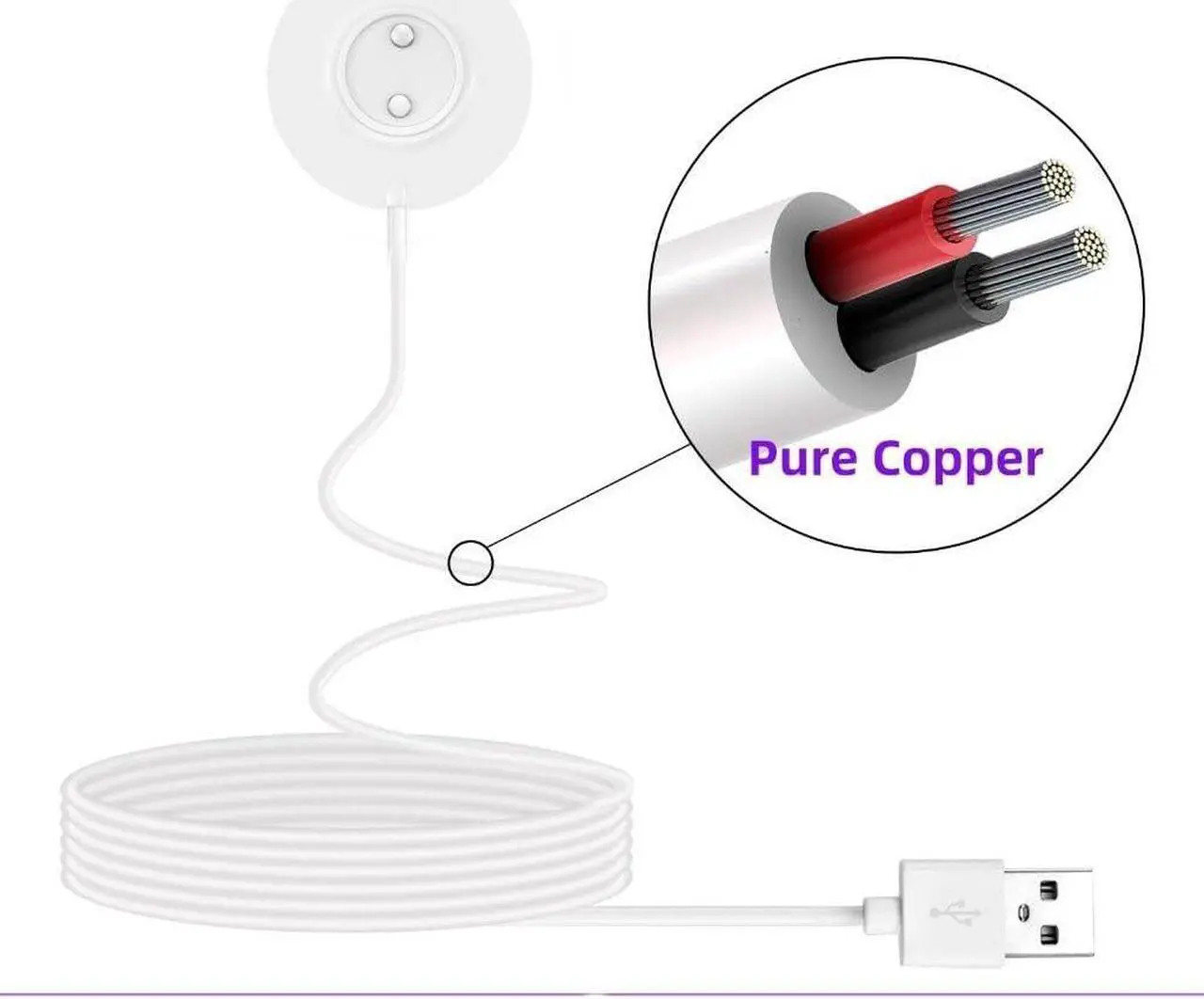 Alt view image 4 of 4 - Replacement Rose Charger,Standing Magnetic Charger USB Cable,Replacement Base Dock Station for Rose Only-12mm