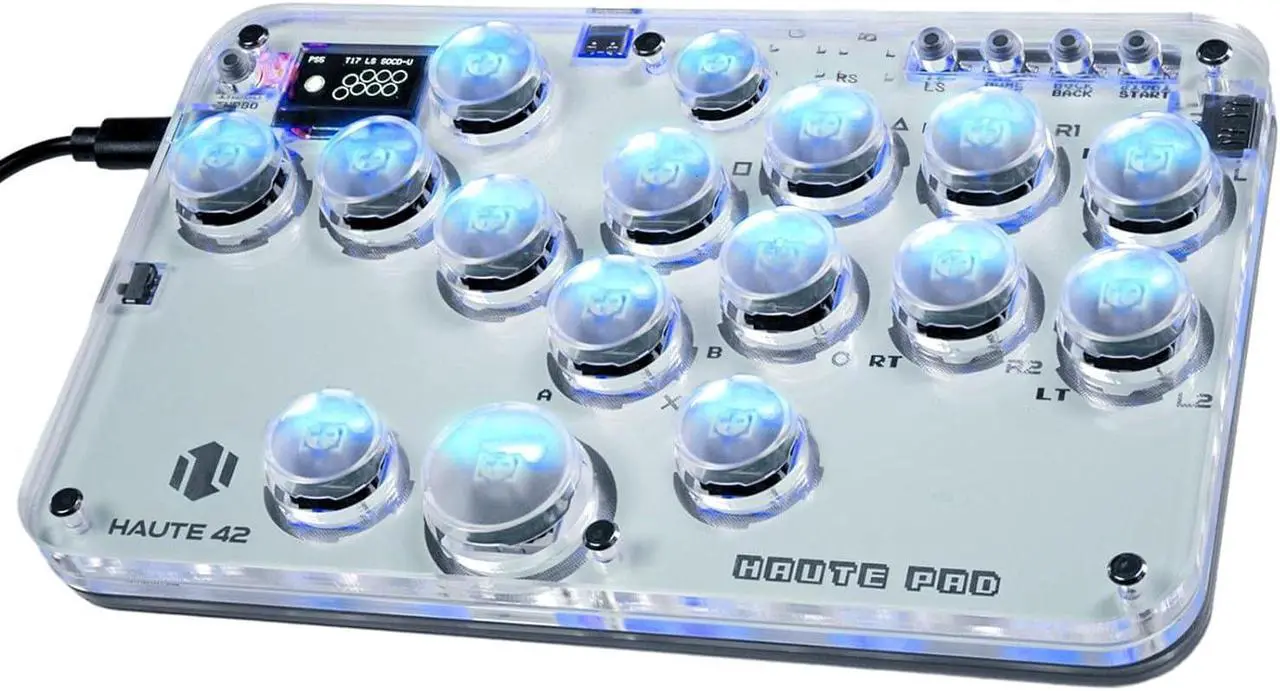 Main image of Arcade Stick 16Keys All-Button Gamerfinger with Custom RGB & Turbo Functions,Arcade Controller Street Fight for PC/Ps3/Ps4/Switch/Steam Game Keyboard-Supports Hot Swap & SOCD