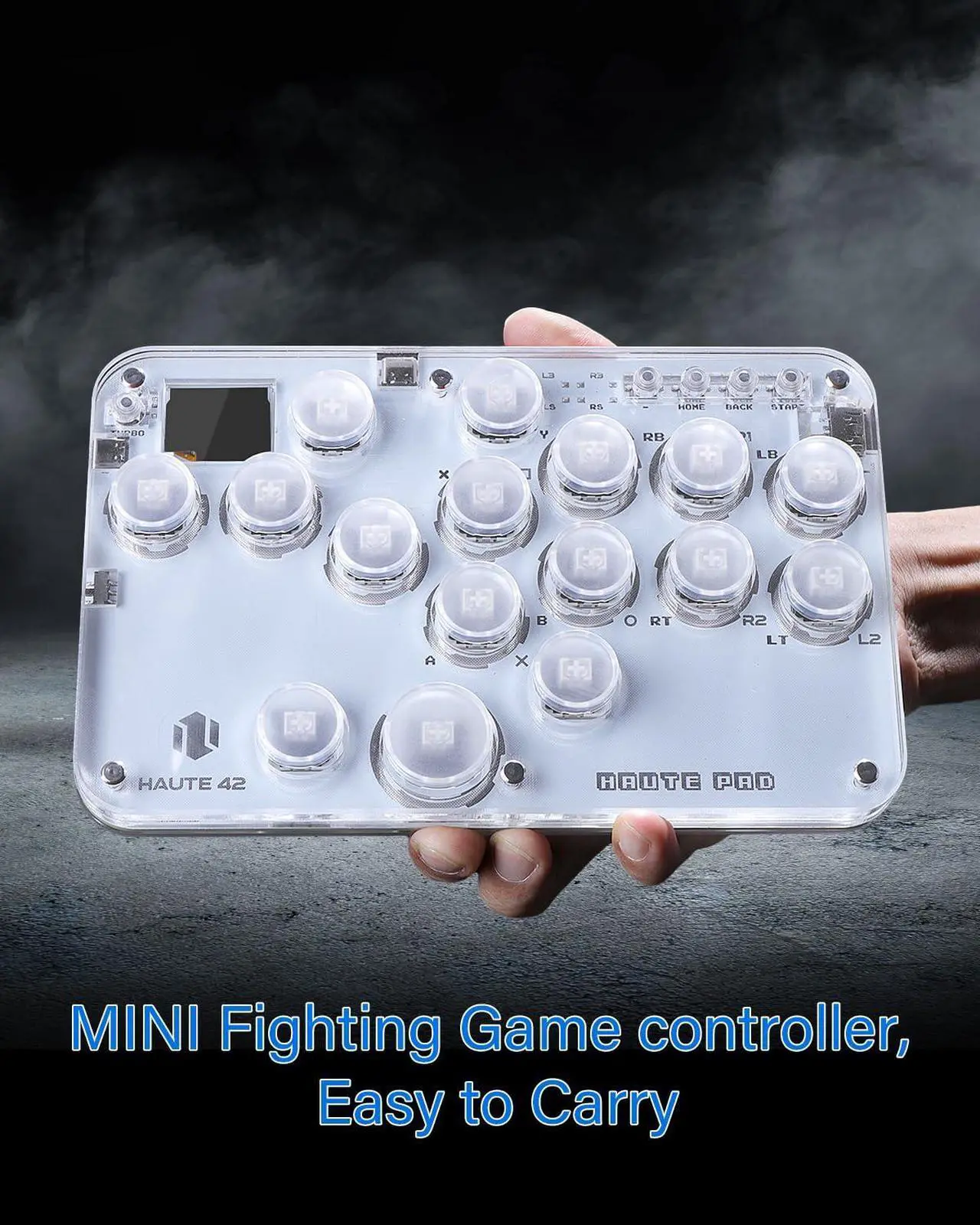 Alt view image 5 of 7 - Arcade Stick 16Keys All-Button Gamerfinger with Custom RGB & Turbo Functions,Arcade Controller Street Fight for PC/Ps3/Ps4/Switch/Steam Game Keyboard-Supports Hot Swap & SOCD