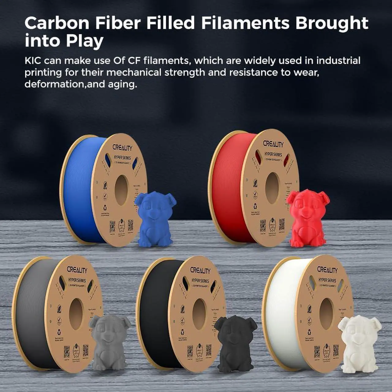 Alt view image 4 of 7 - Creality K1C 3D Printer, 2024 New Version 600mm/s Fast Printing Speed and Clog-Free Direct Extruder, Support 300 Print and Carbon Fiber Filament, Auto Leveling and AI Camera 8.66 * 8.66 * 9.84 inch