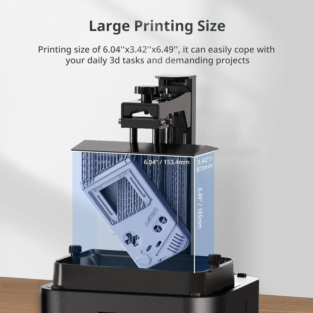 Alt view image 4 of 7 - ANYCUBIC Photon Mono 4, Resin 3D Printer with 7' 10K Mono LCD Screen, Stable LighTurbo Light Source and 70mm/h Fast Printing, Print Volume 6.04' x 3.42' x 6.49'