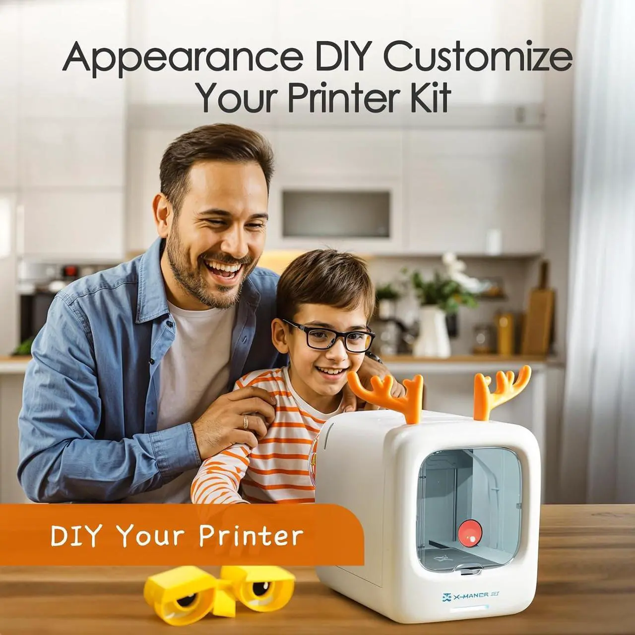 Alt view image 6 of 7 - 3D Printer for Kids, Beginner 3D Printer with 8 PLA Filament Set, Huge Toy Library & Modify, Wi-Fi & App Control, Create STEM Toys, High Precision, W/ 15+ Mini 3D Design Module,  Joy