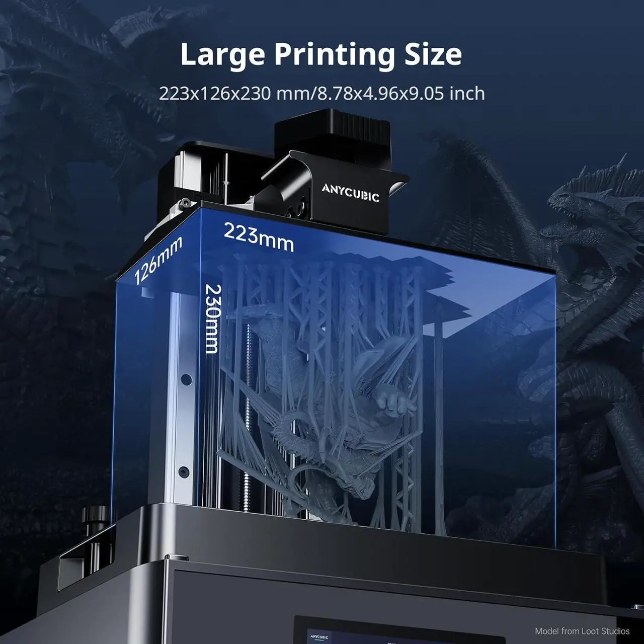 Alt view image 6 of 7 - ANYCUBIC Photon Mono M7 Resin 3D Printer, 10.1 inch 14K HD Screen with COB LighTurbo 3.0 System, 150mm/h Fast Printing, Intelligent 3D Resin Printer, Build Volume of 8.77'x4.96'x9.05'