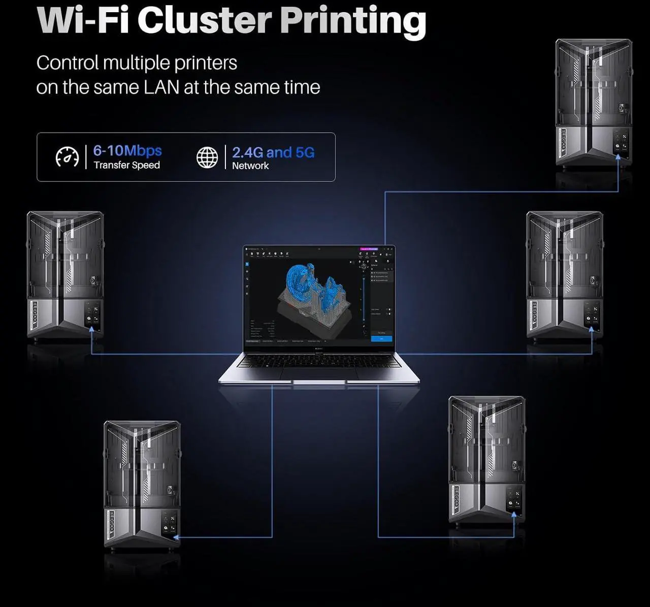 Alt view image 6 of 7 - ELEGOO Saturn 4 Ultra 12K MSLA Resin 3D Printer, Smart Mechanical Sensor, Fast Printing Up to 150mm/h, AI Camera, WiFi Cluster Printing, Automatic Leveling, Large Printing Size 218.88*122.88*220mm³