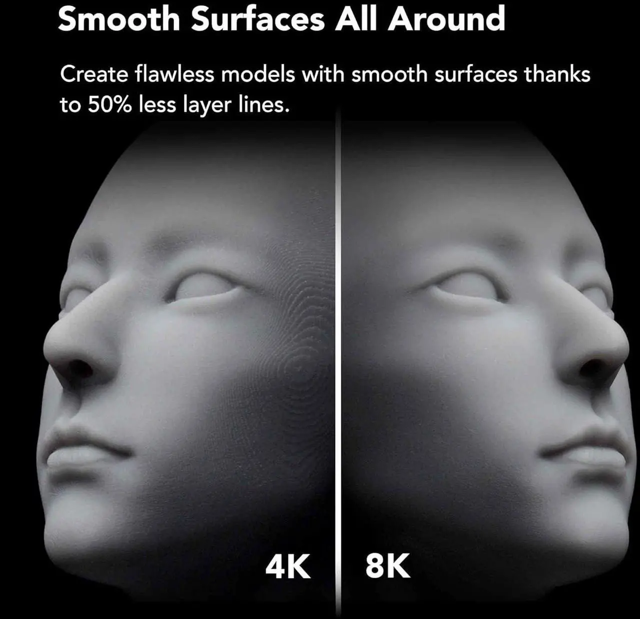Alt view image 3 of 7 - Sonic Mighty 8K LCD Resin 3D Printer, Monochrome/Mono LCD Screen, Mass-Produce 3D Printed Models with Ultra-high 8K Resolution, L21.8 x W12.3 x H23.5 Printing Volume