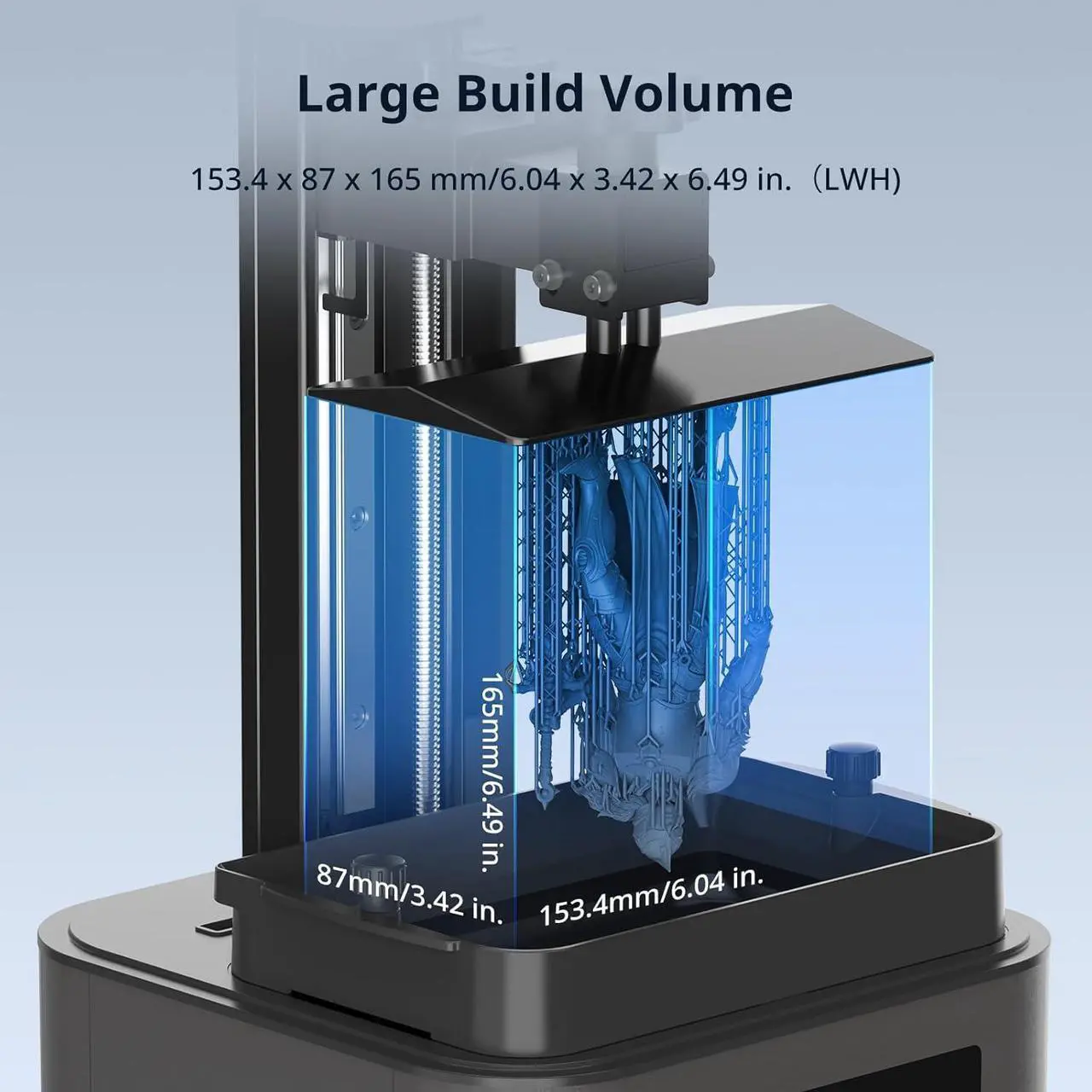 Alt view image 6 of 7 - ANYCUBIC Photon Mono 4 Ultra 10K Resin 3D Printer, 7' HD Mono Screen and COB Light Source, 120mm/h Fast Printing, Intelligent Detection, 6.04'x3.42'x 6.49' Printing Size