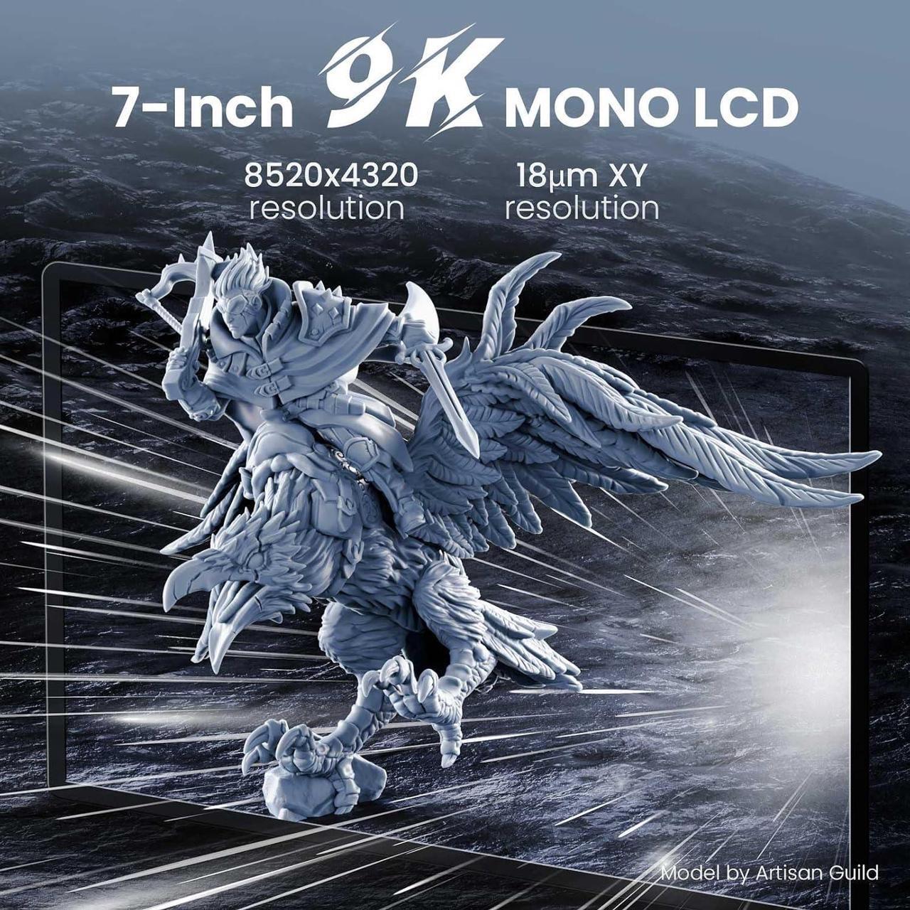 Alt view image 6 of 6 - ELEGOO Mars 4 Ultra MSLA 3D Printer with 7-Inch 9K Monochrome LCD, Wi-Fi Connectivity, Effortless Leveling System, ACF Release Liner Film, Printing Size of 6.04x3.06x6.5 Inches