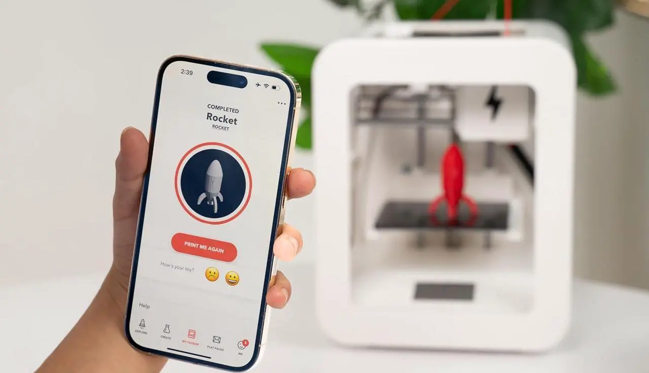 Alt view image 3 of 6 - 3D 1-Touch Kid-Friendly Childrens Toy Printer and 1 Coconut Printer Food Starter Bundle