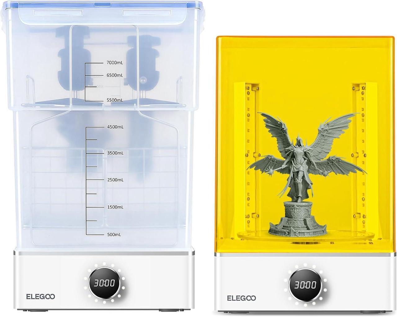 Main image of ELEGOO Mercury X Bundle Wash and Cure Station Set, Newly Design Separate Washing Machine and UV Resin Curing Machine for LCD/DLP/SLA Saturn Mars Photon S Photon Mono 3D Printed Models