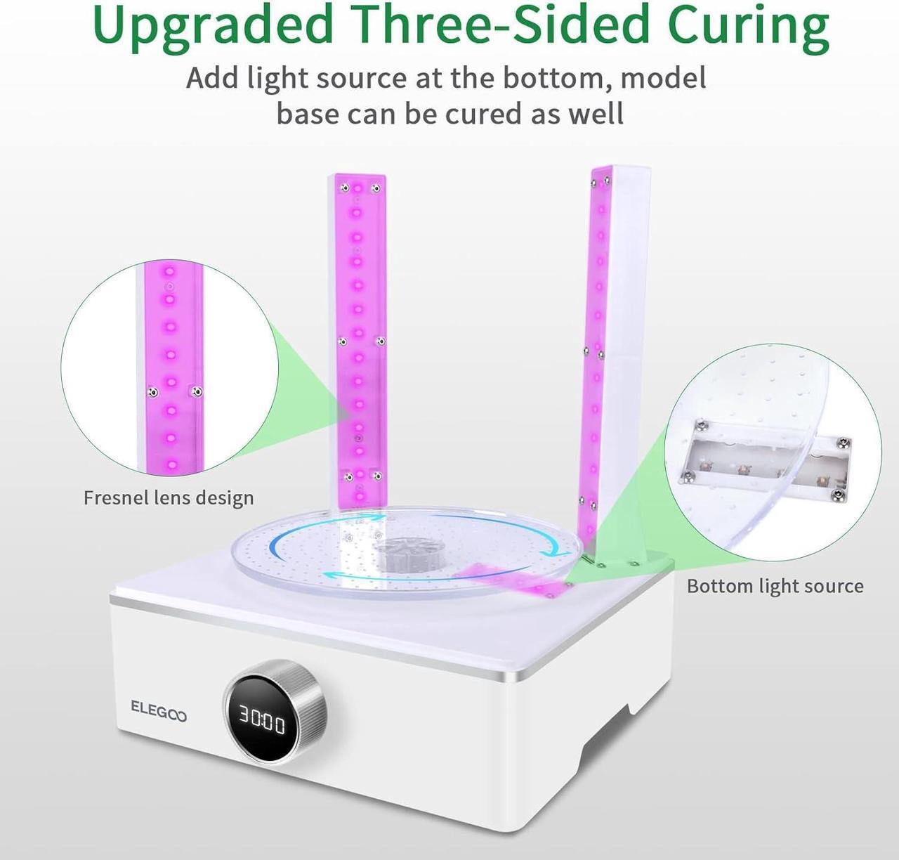 Alt view image 2 of 7 - ELEGOO Mercury X Bundle Wash and Cure Station Set, Newly Design Separate Washing Machine and UV Resin Curing Machine for LCD/DLP/SLA Saturn Mars Photon S Photon Mono 3D Printed Models