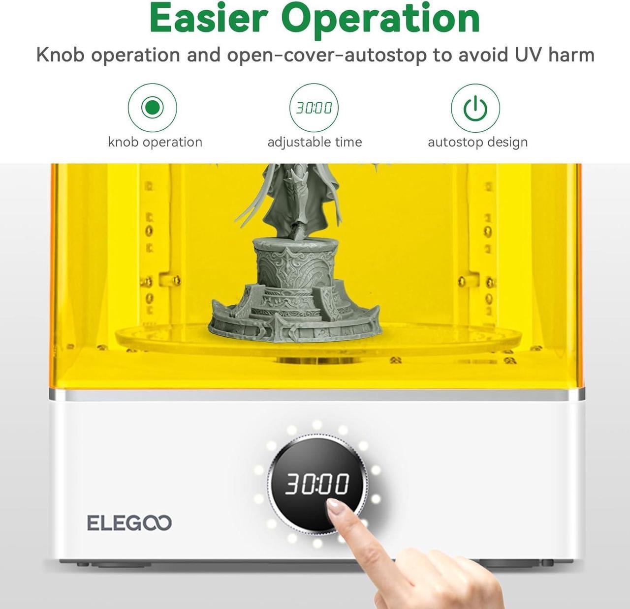 Alt view image 4 of 7 - ELEGOO Mercury X Bundle Wash and Cure Station Set, Newly Design Separate Washing Machine and UV Resin Curing Machine for LCD/DLP/SLA Saturn Mars Photon S Photon Mono 3D Printed Models