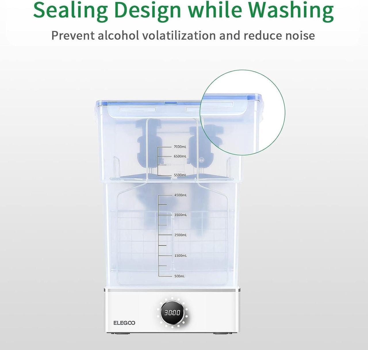 Alt view image 6 of 7 - ELEGOO Mercury X Bundle Wash and Cure Station Set, Newly Design Separate Washing Machine and UV Resin Curing Machine for LCD/DLP/SLA Saturn Mars Photon S Photon Mono 3D Printed Models