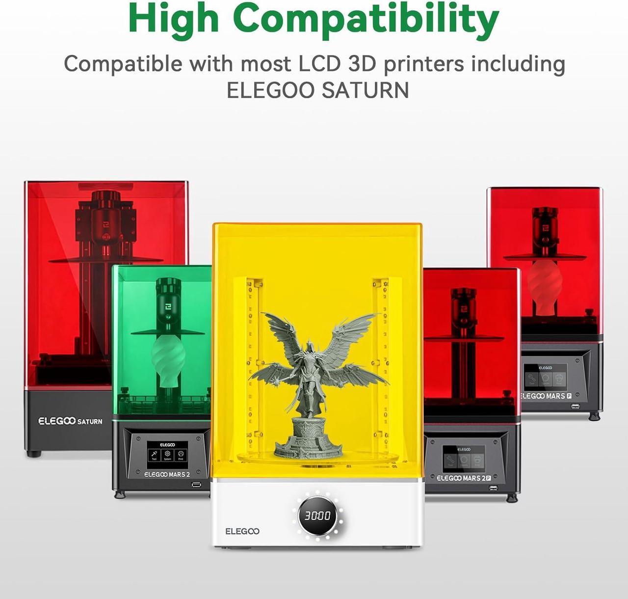 Alt view image 7 of 7 - ELEGOO Mercury X Bundle Wash and Cure Station Set, Newly Design Separate Washing Machine and UV Resin Curing Machine for LCD/DLP/SLA Saturn Mars Photon S Photon Mono 3D Printed Models