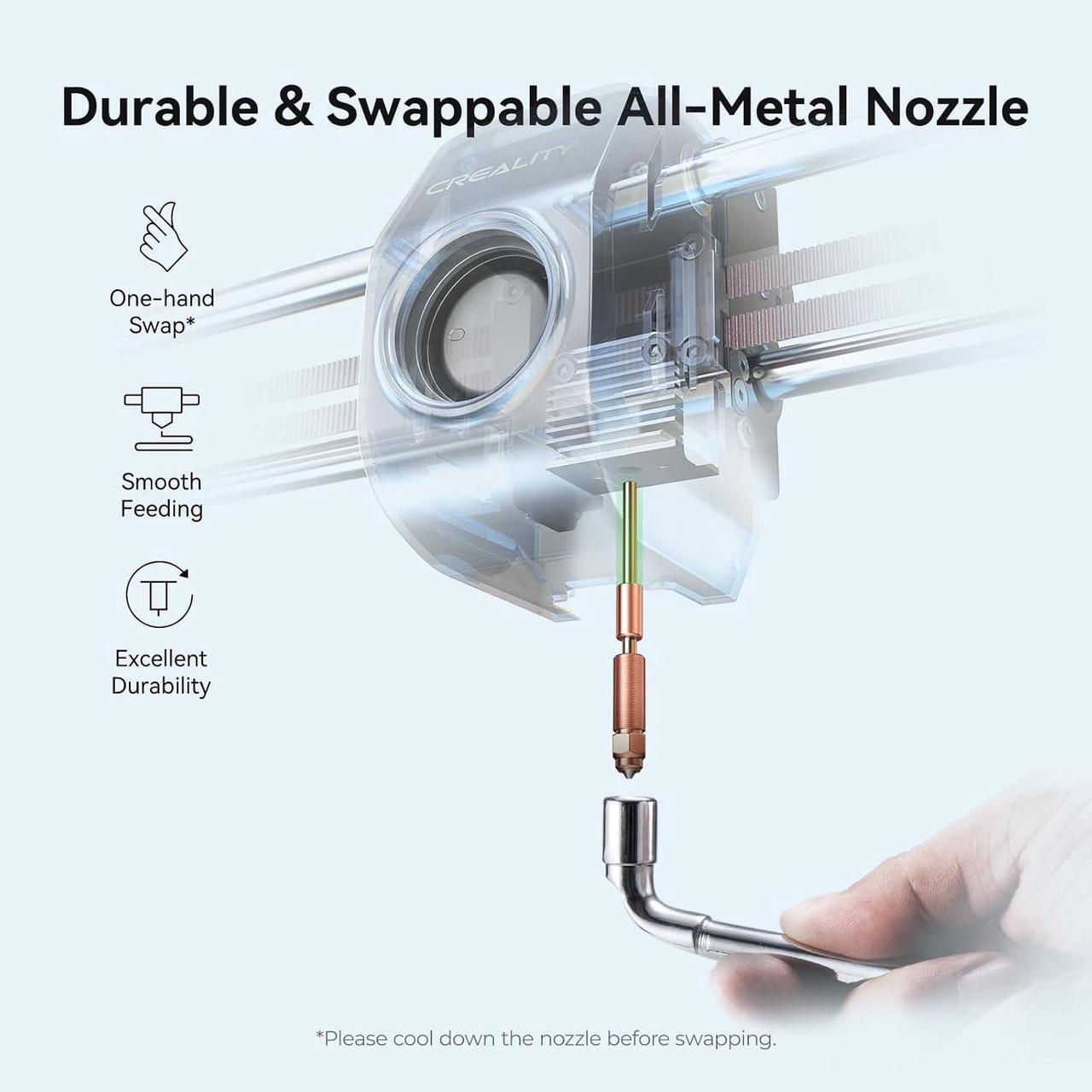 Alt view image 5 of 7 - Creality 3D Printer, K1 SE Fully Assembled Auto Leveling FDM 3D Printers for Kids and Beginners, 600mm/s Max High-Speed Printing, Core XY All Metal Structure, Larger Print Size 250x220x220mm