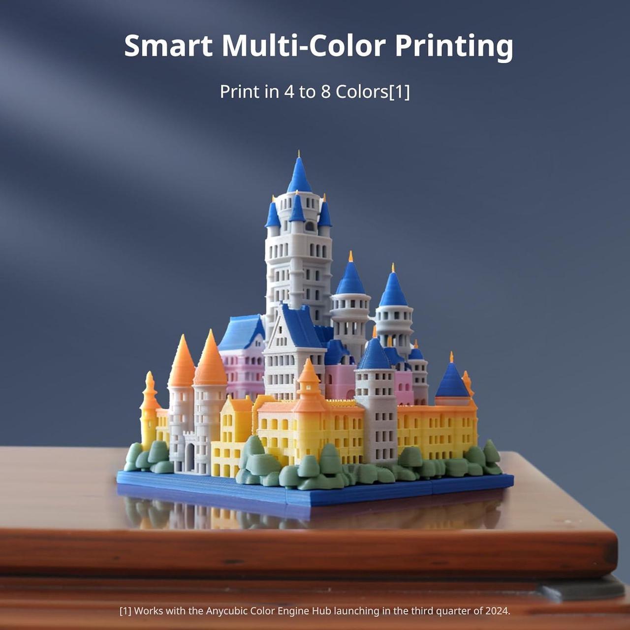 Alt view image 3 of 7 - Anycubic 3D Printer Kobra 3 Combo, Multi Color 3D Printer Up to 4 Stunning Rainbow Colors, Nozzle Clog Detection, Dry Printing and Filament Backup, Max High Speed 600mm/s, Size 250x250x260mm