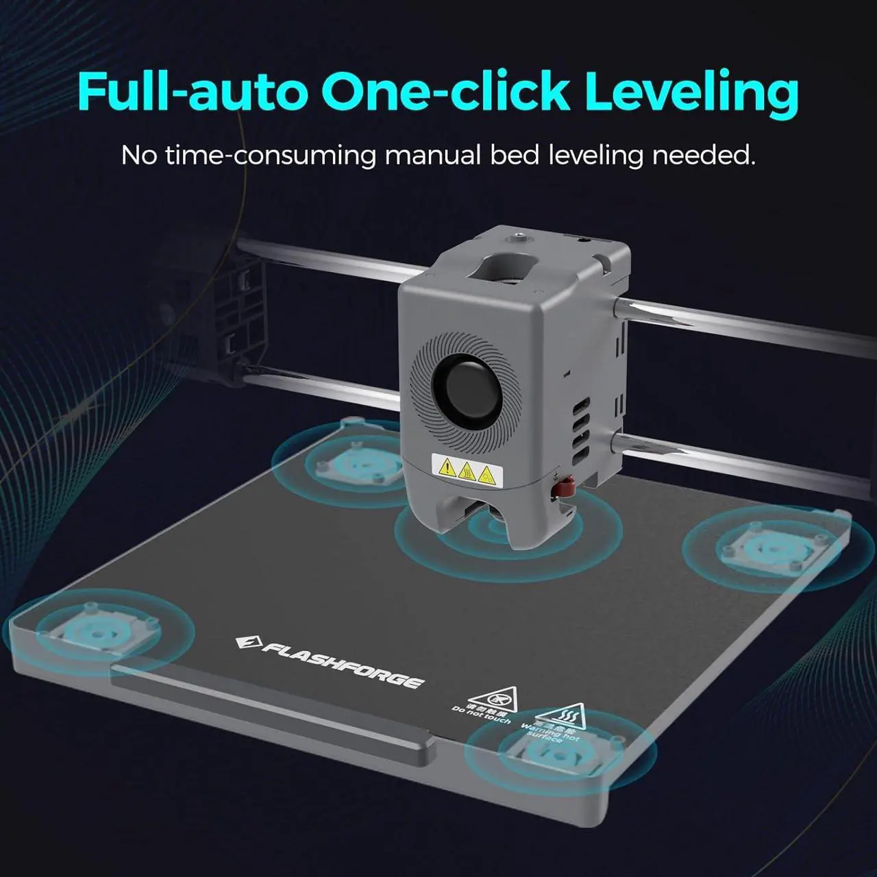 Alt view image 2 of 7 - Adventurer 5M 3D Printer Auto Leveling, Max 600mm/s High Speed FDM 3D Printer with 280°C Direct Extruder, Quick Detachable Nozzle, Core XY Metal 3D Printer,Print Size 220×220×220mm