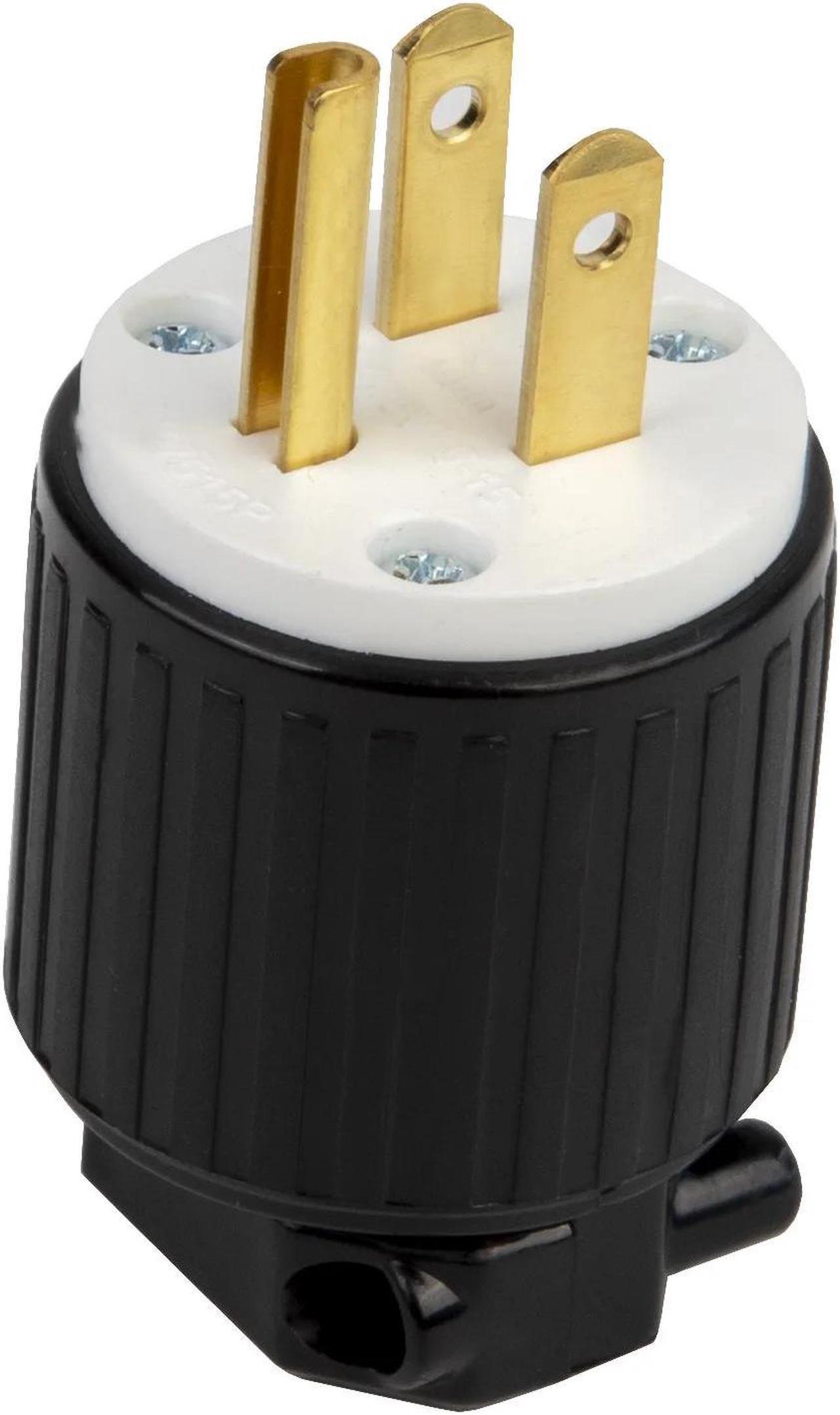 Main image of 5-15P 15A 125V AC Plug, Easy Assembly  Male DIY Rewirable
