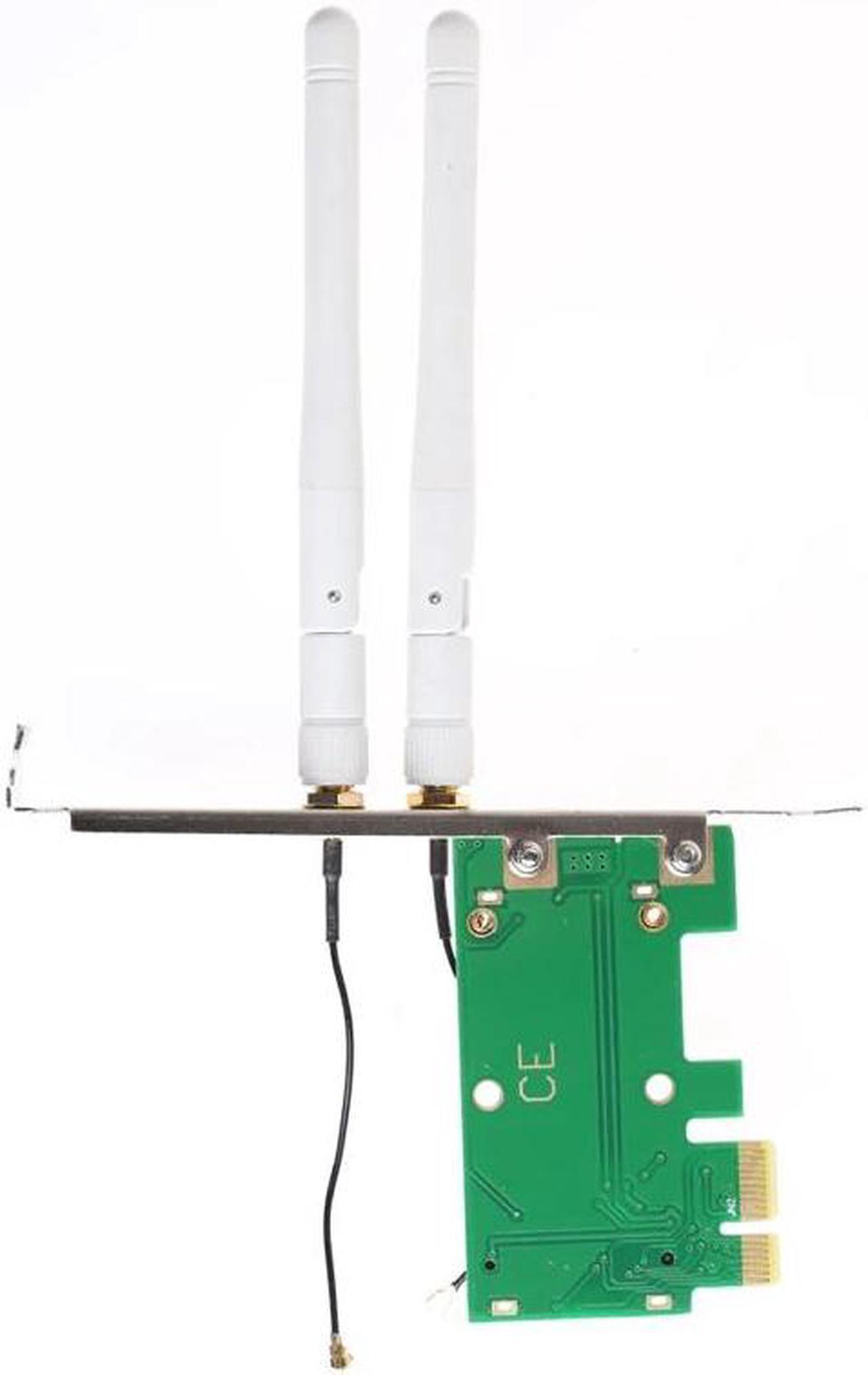 Main image of Mini PCI-E to PCIE  Adapter Wireless WiFi Net-work Card Converter PCI-Express WIreless Card with 2 Antennas