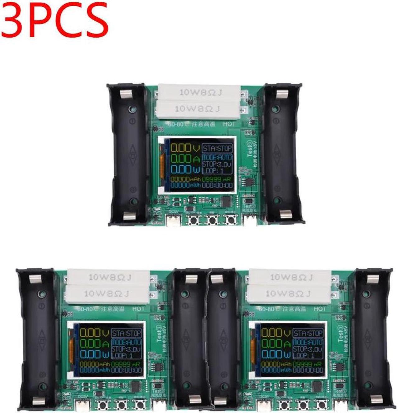 Main image of Type-C LCD Display Battery Capacity Tester MAh MWh 18650 Lithium Battery Capacity Detector Module 0-9999mAh Accessories(3PCS)