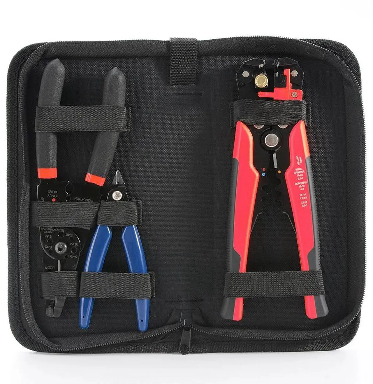 Main image of First picture~Wire Strippers Set Automatic Wire Stripper Tool Electrical Wire Stripper and Crimping Tool With Storage Bag(Green, Purple 3CP S Red
)