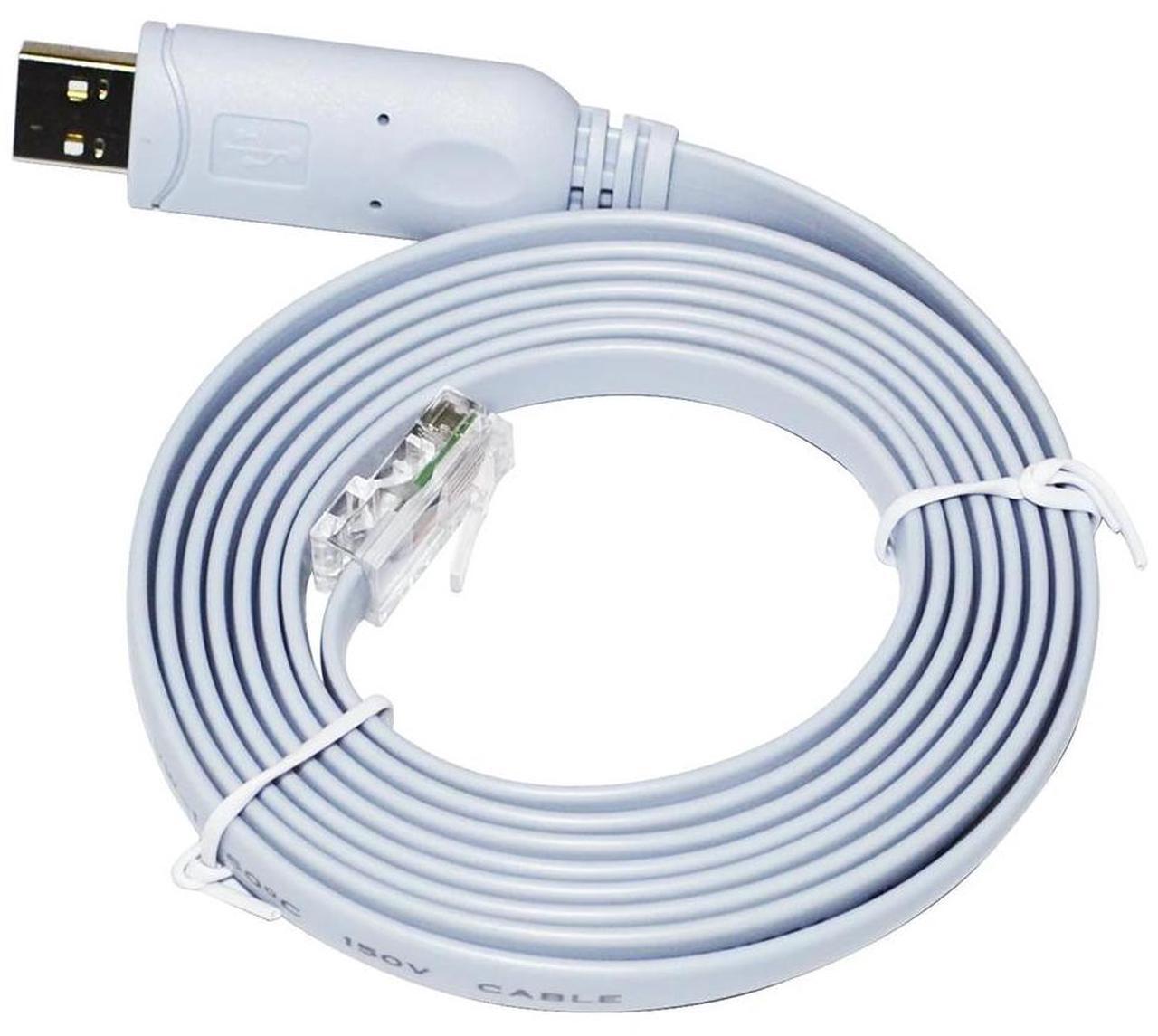 Main image of 1.8M PL2303TA USB RS232 TO RJ45 ADAPTER CONSOLE CABLE FOR CISCO H3C HP ARBA HUAWEI ROUTER (1.8M Length)