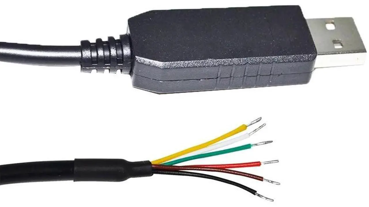 Alt view image 3 of 6 - INDUSTRIAL FTDI FT232RL CHIP USB TO RS232 CONVERTER 6PIN 6P WE WIRE END OPEN SERIAL CABLE COMPATIBLE WITH USB-RS232-WE-1800-BT 
(1.8M Length)