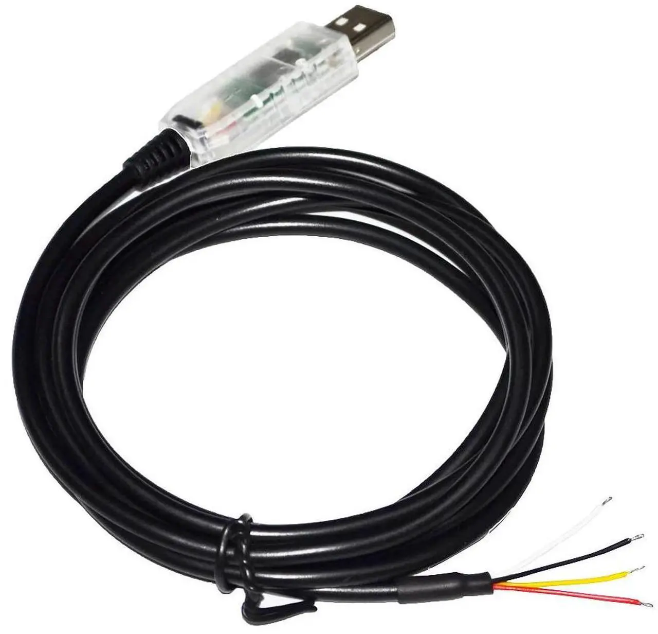 Alt view image 2 of 6 - INDUSTRIAL FTDI FT232RL CHIP USB TO 4 CORE 4PIN 4P WE WIRE END OPEN RS485 CONVERTER SERIAL CABLE COMPATIBLE USB-RS485-WE-1800-BT (Black USB Case)
7M Length(8M Length)