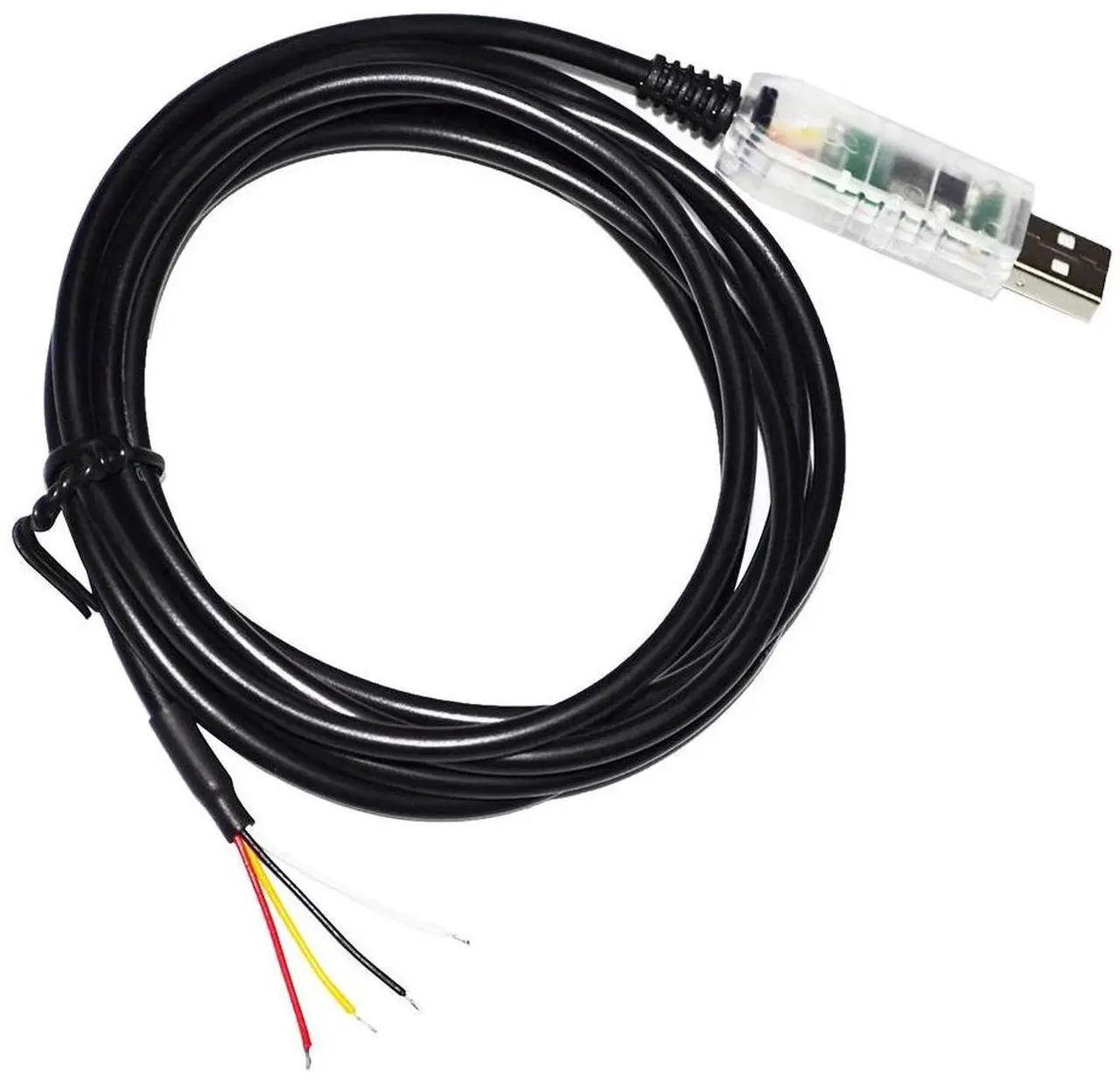 Alt view image 3 of 6 - INDUSTRIAL FTDI FT232RL CHIP USB TO 4 CORE 4PIN 4P WE WIRE END OPEN RS485 CONVERTER SERIAL CABLE COMPATIBLE USB-RS485-WE-1800-BT (Black USB Case)
7M Length(8M Length)