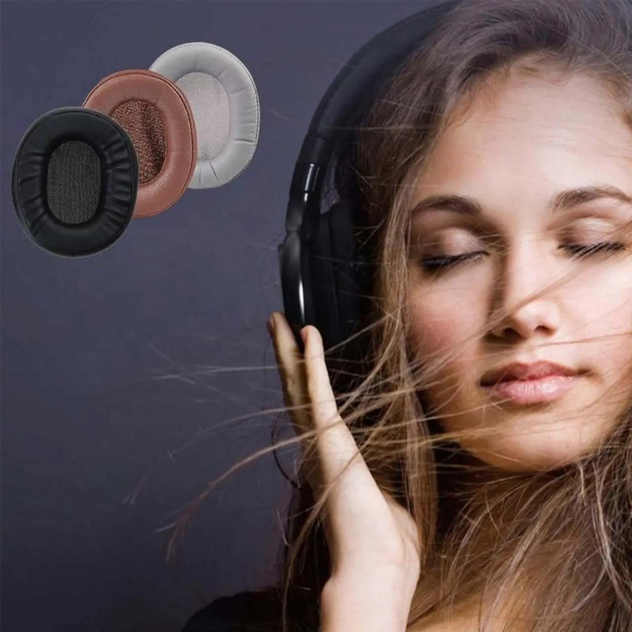 Alt view image 2 of 6 - Ear Pads Soft Cushion Sleeves for panasonic RP HD10 RP-HD10E Headset