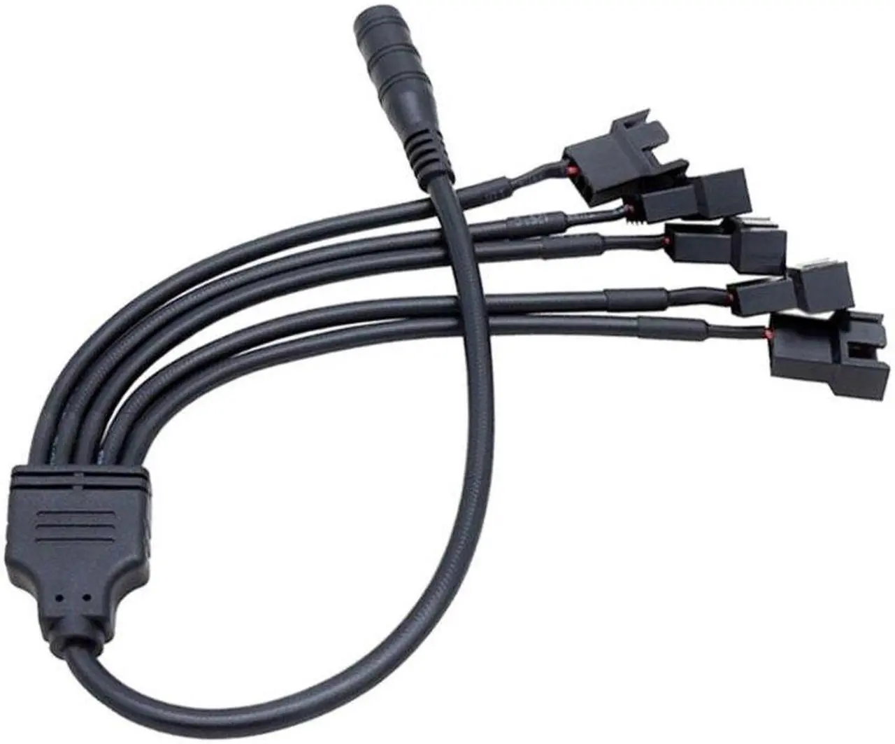 Main image of DC5521 to 5-Port 4Pin Cooler Adapter Cable Cooling Fan Splitter Converter Power Supply Cord Extension Wire for Computer