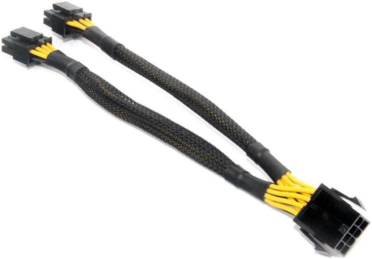 20cm CPU Cable 8Pin Female to Dual 8Pin Male Power Supply Converter Cord 8P to 4+4pin Extension Wire Adapter Line