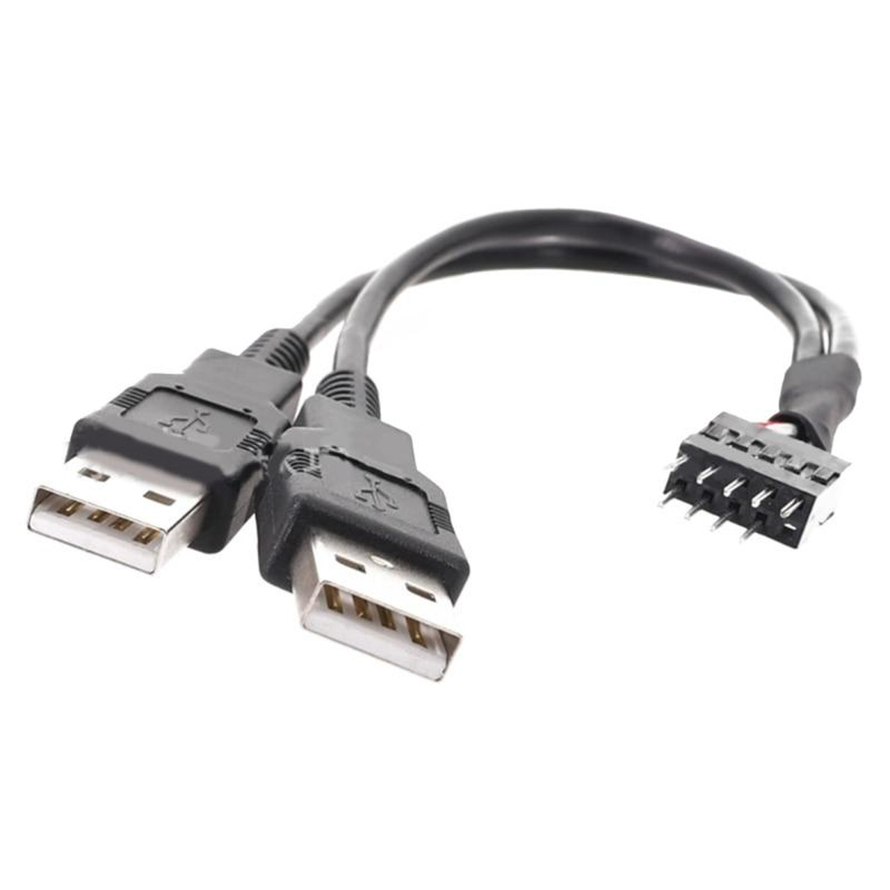 thumbnail image 2 of Dual USB 2.0 To Motherboard Header Riser Cable - Internal Connector 2 of 2