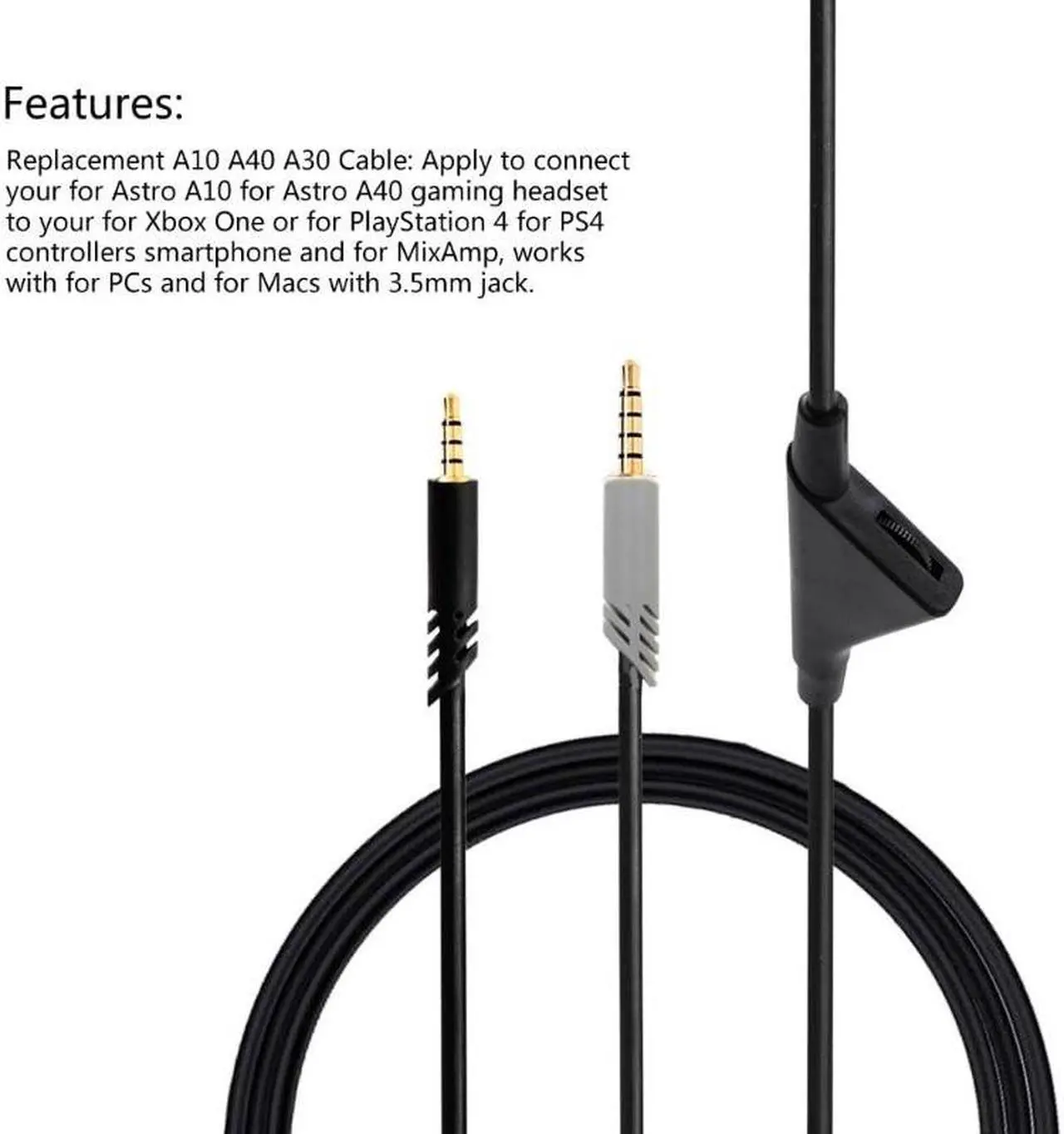 Alt view image 5 of 6 - Cable Cord Free Mic with Volume Control for A10 A40 A30 Fits  1