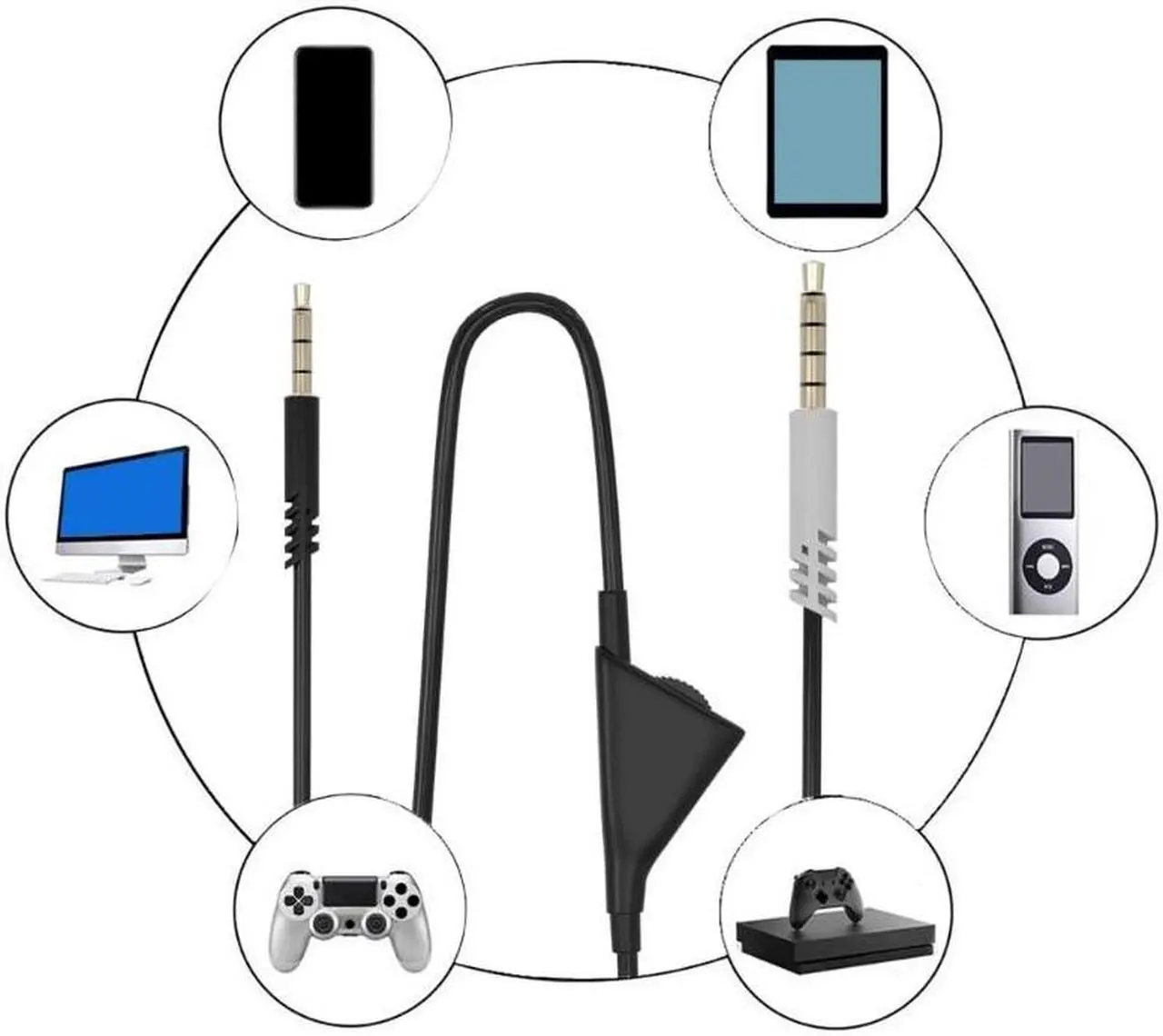 Alt view image 4 of 6 - Cable Cord Free Mic with Volume Control for A10 A40 A30 Fits  1