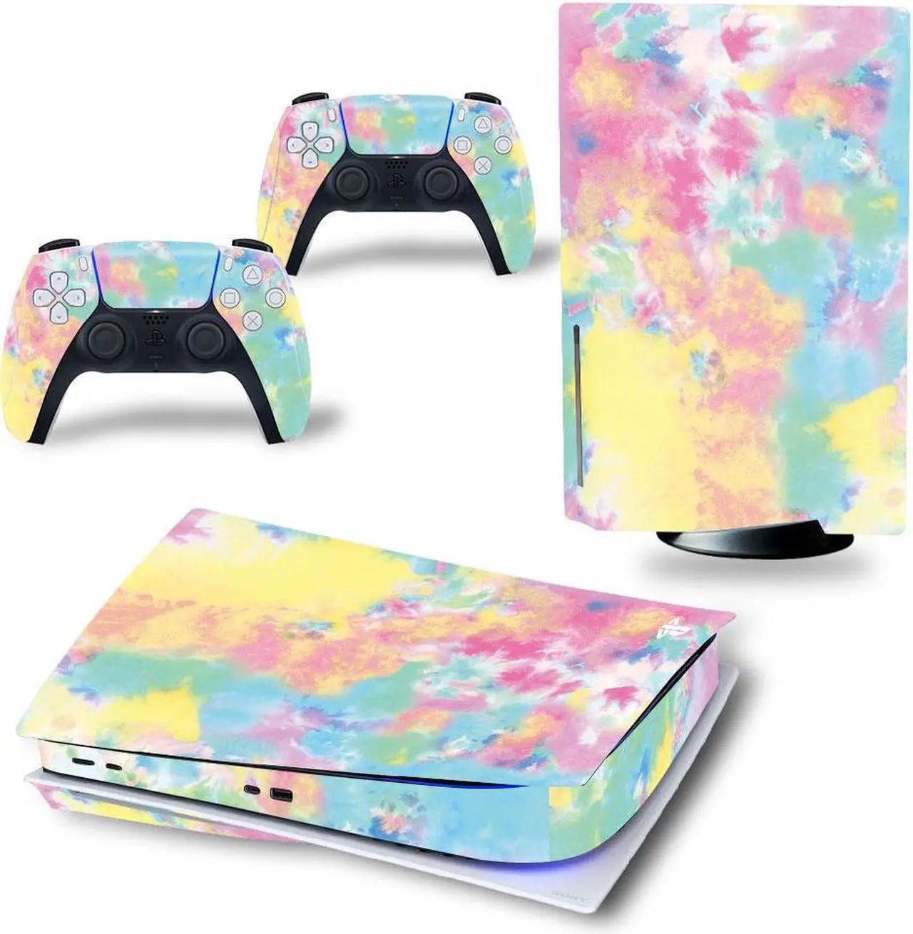 Main image of Luxury Color PS5 Disk Skin Sticker Decal Film for PS5Disk Console and 2 Controllers PS5 Disk Skin Sticker Vinyl(TN-PS5Disk-3558)